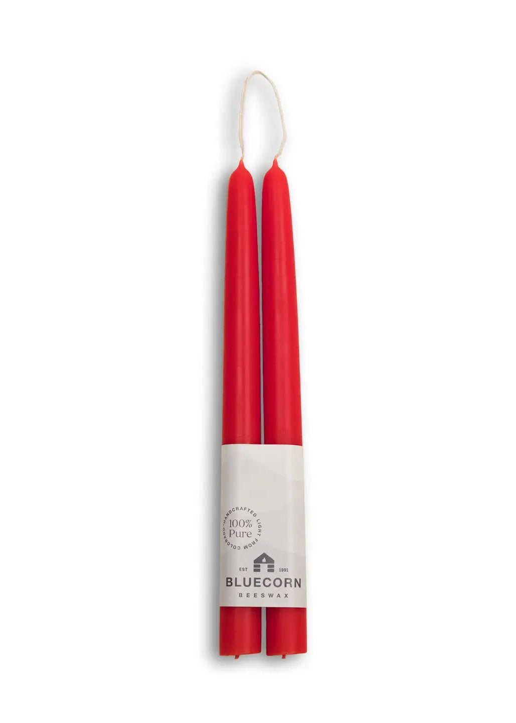 Beeswax Taper Candles //Dripless// Red