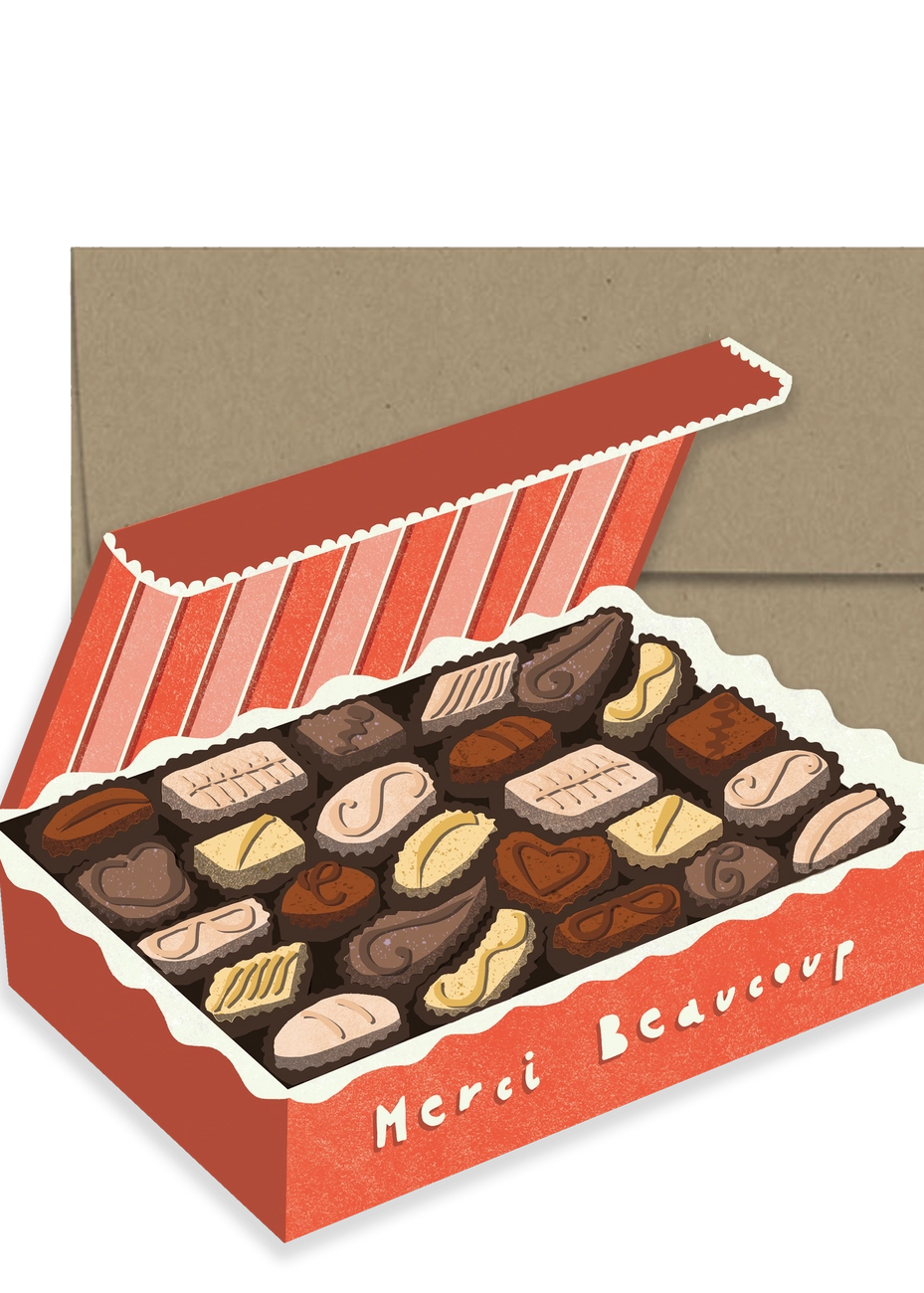 Merci Chocolate Box Card
