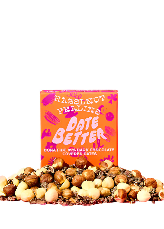 Hazelnut Praline // Chocolate Covered Dates