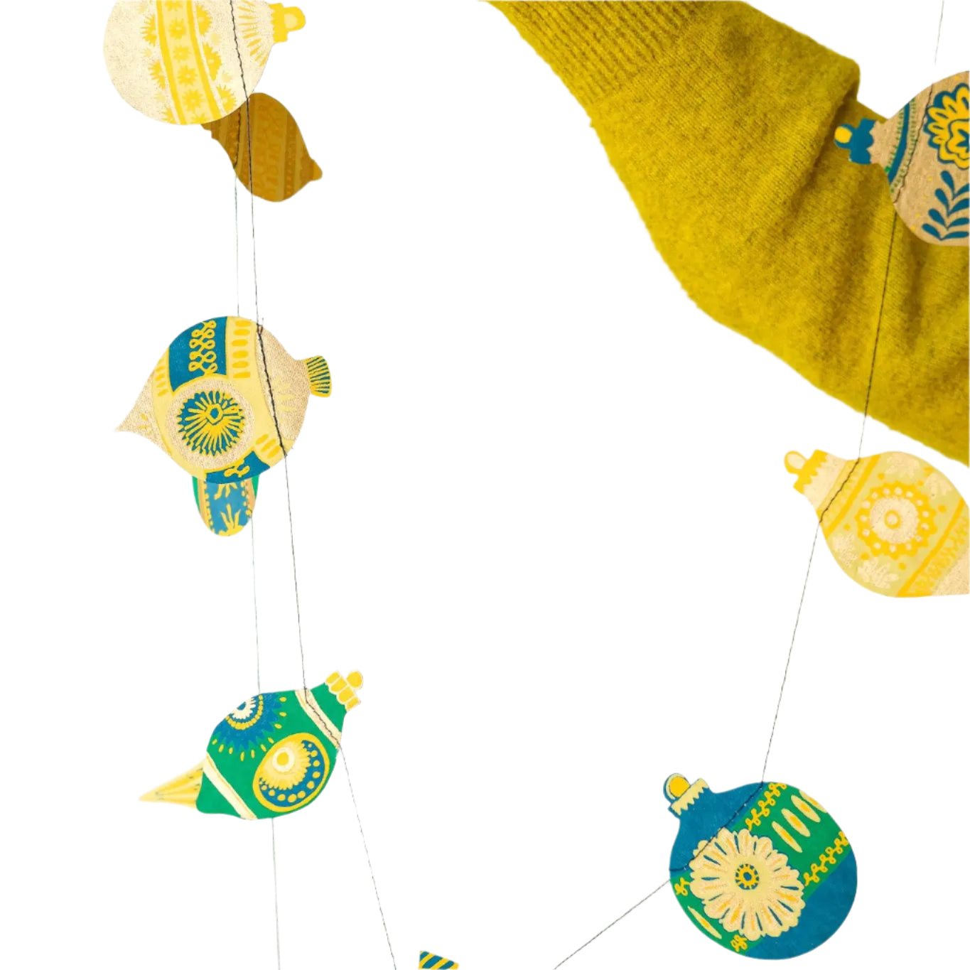 Christmas Ornaments Sewn Garland
