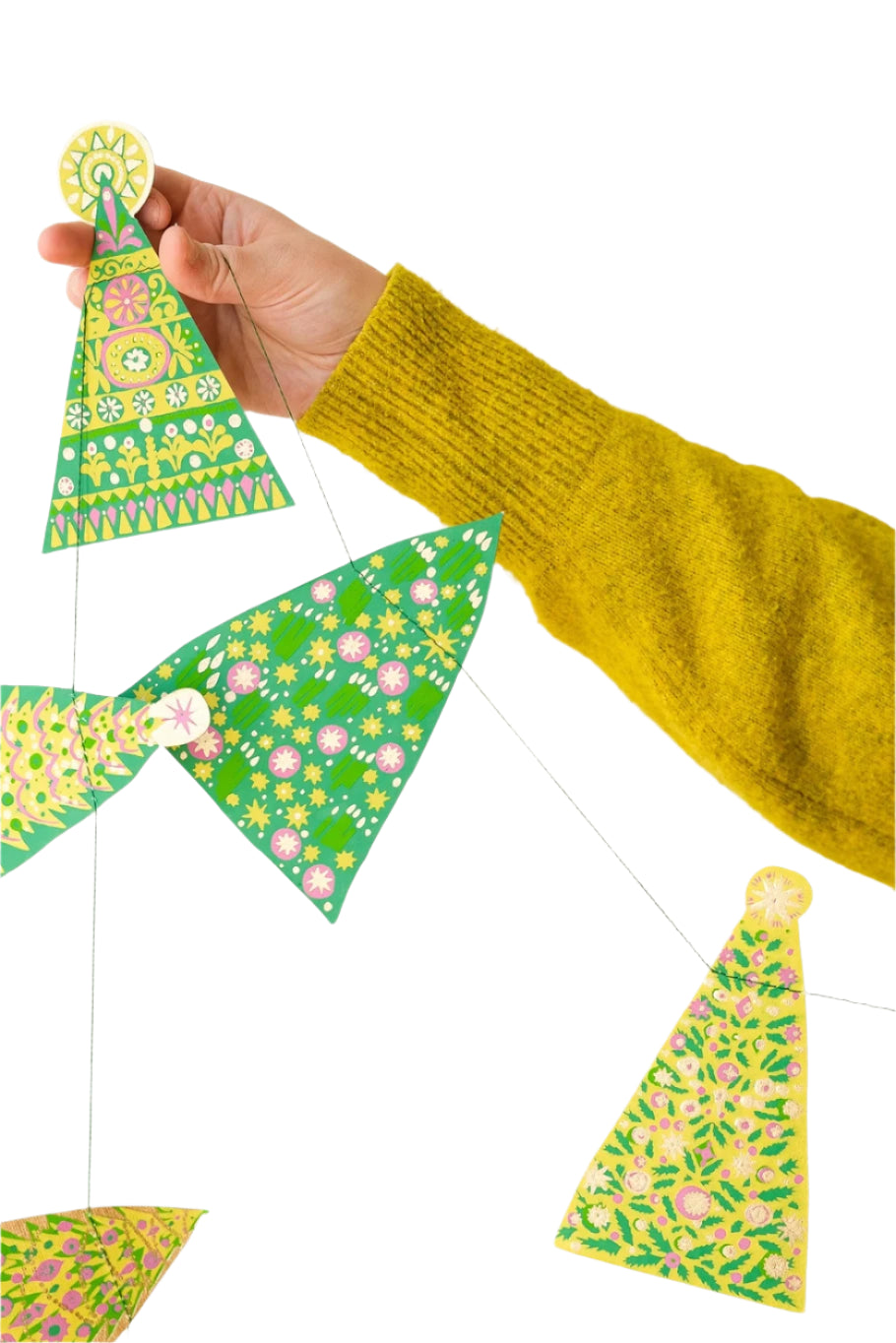 Mid Century Tree Sewn Garland