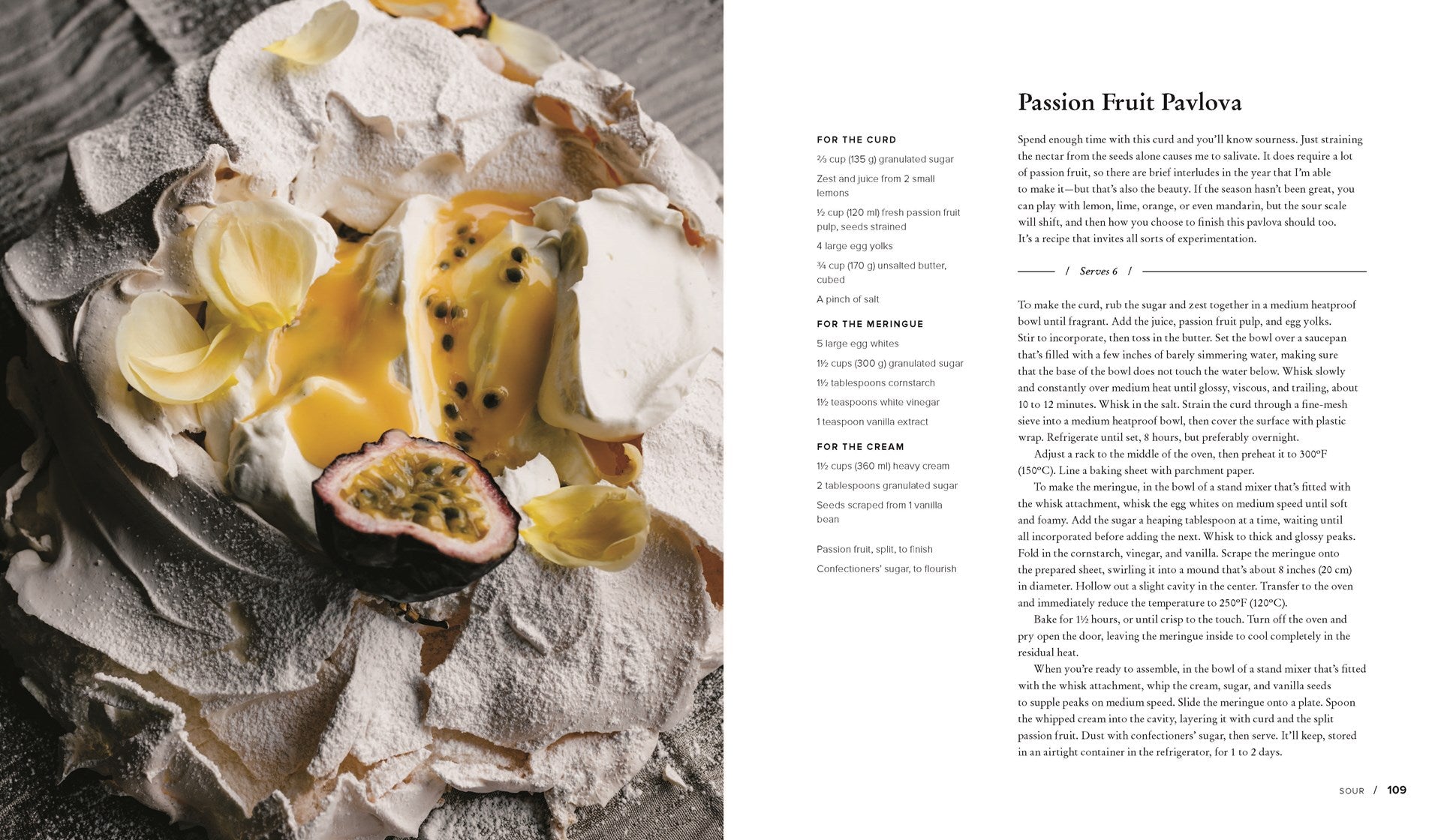 passion fruit pavlova