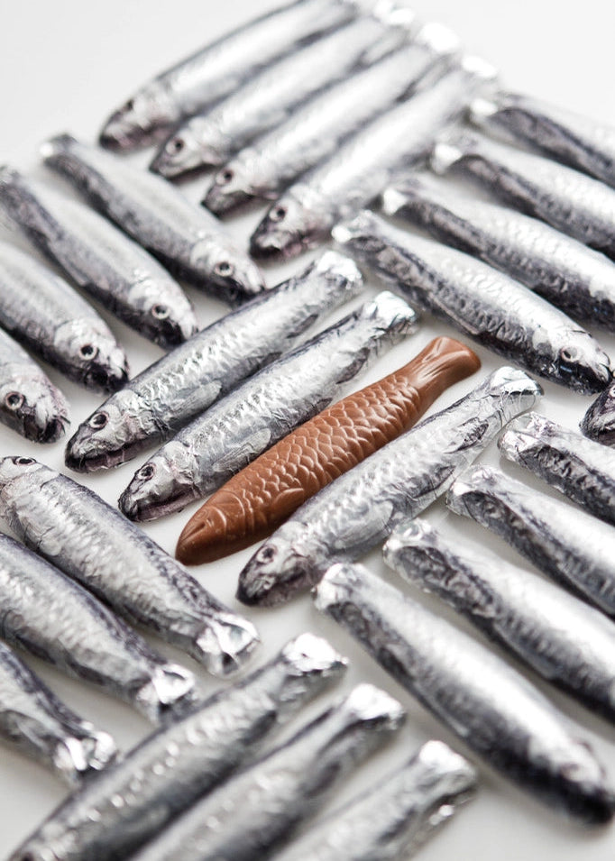 Chocolate Sardines in a Net