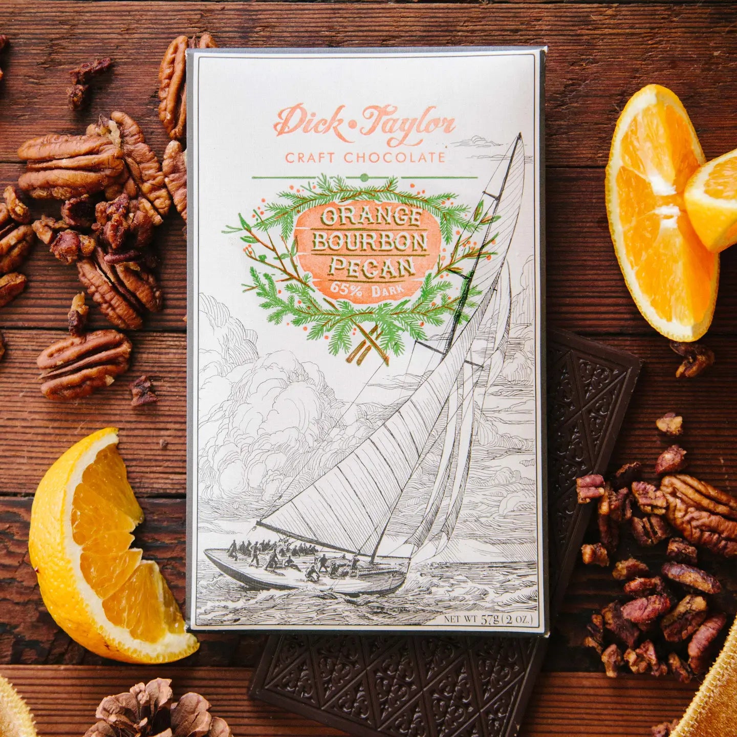 Orange Bourbon Pecan // Dark Chocolate