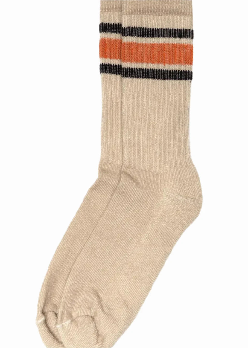 Merino Activity Socks // Tan w/ Navy/Rust