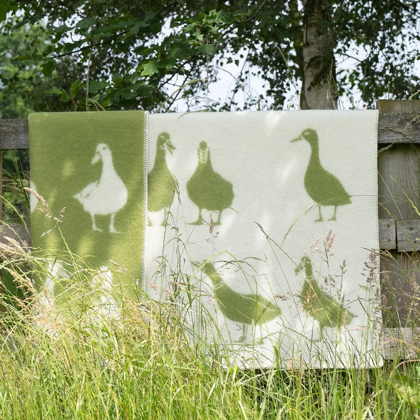 Duck // Wool Cotton Blanket // Green