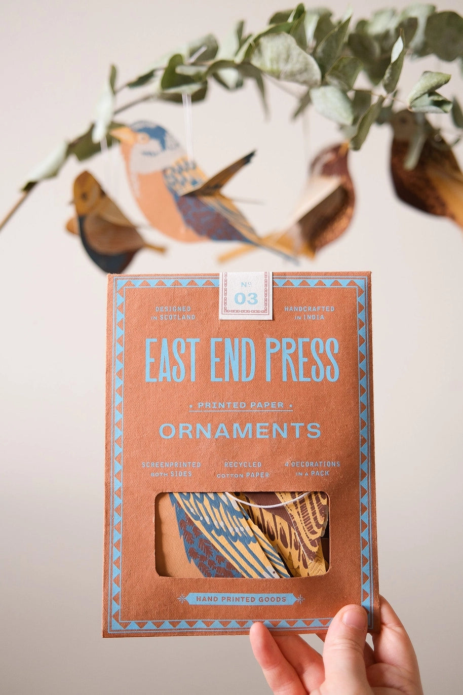 Spring Bird Paper Ornaments