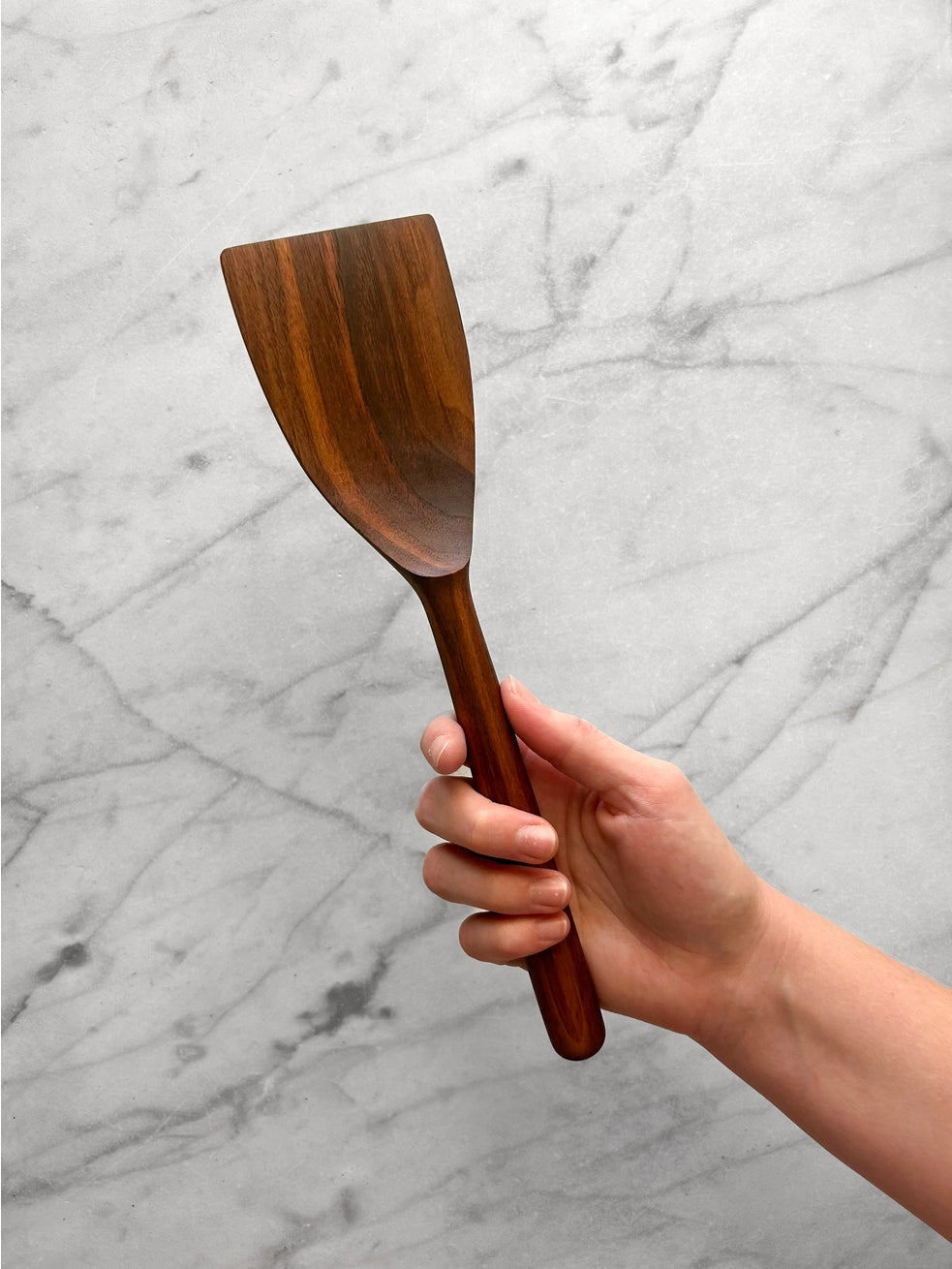 Wide Walnut Flipper Spatula