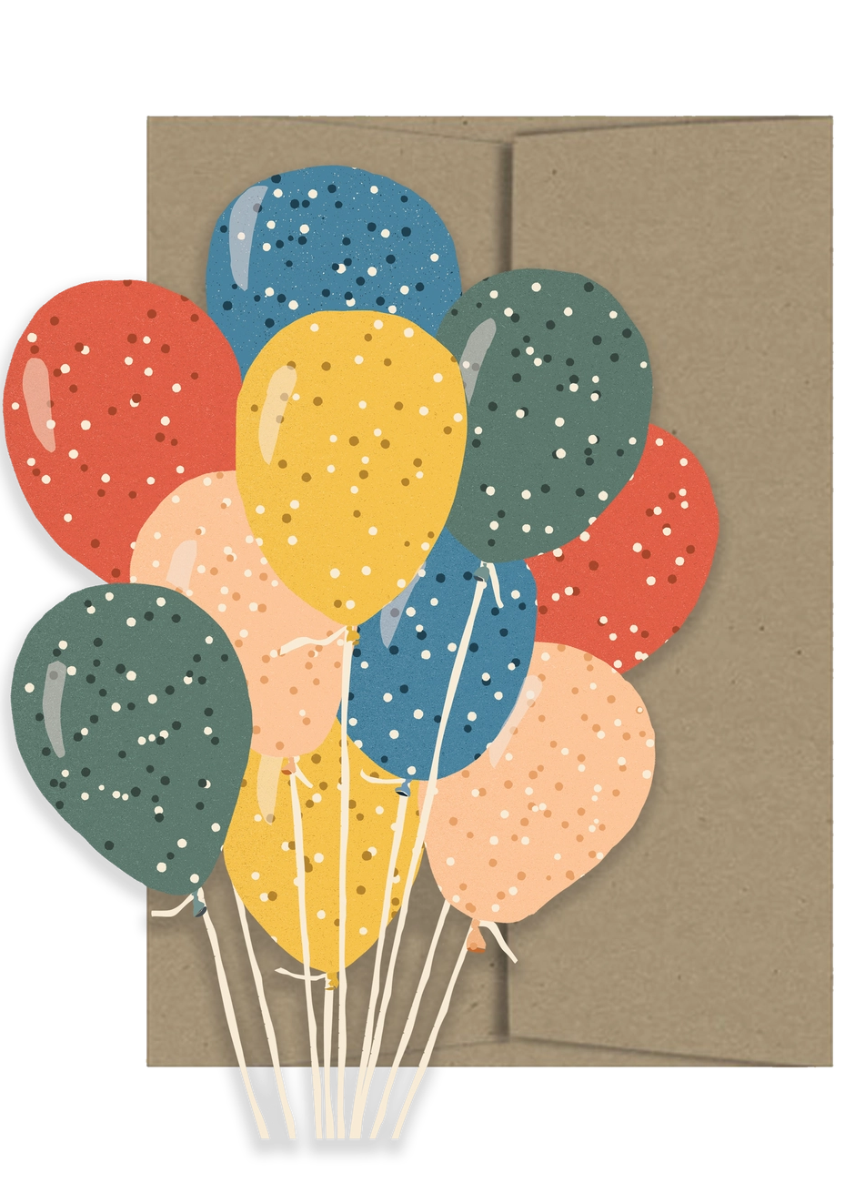 Party Balloons Card