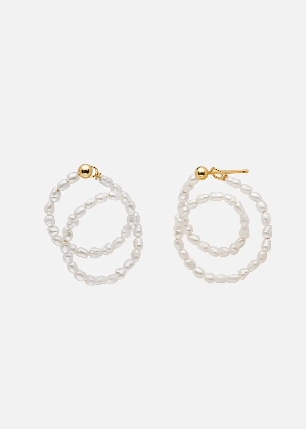 Rosa Swirl Hoops // Pearl