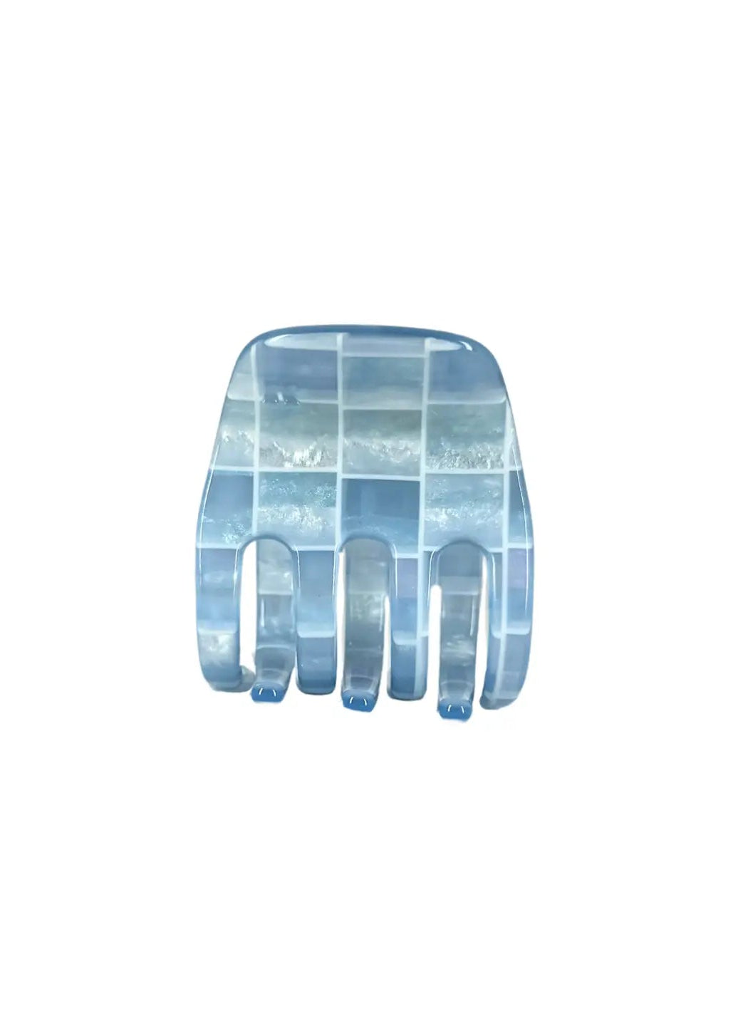 Small Hair Claw Clip // Aquamarine Tile