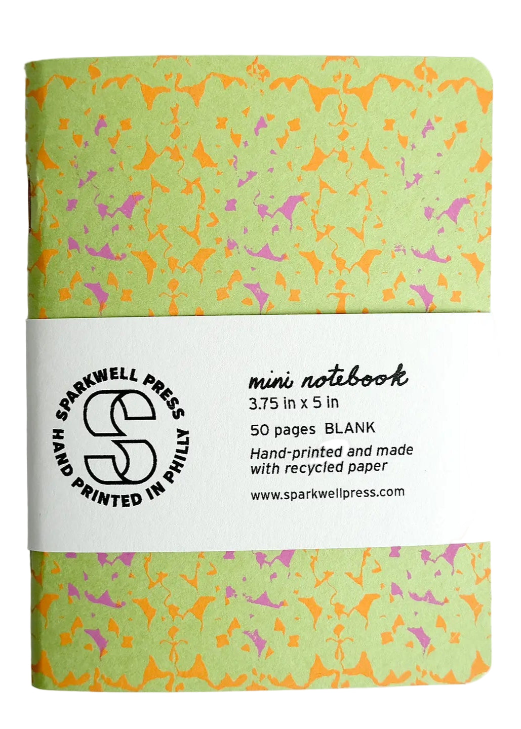 Green Diamond Pattern Mini Notebook