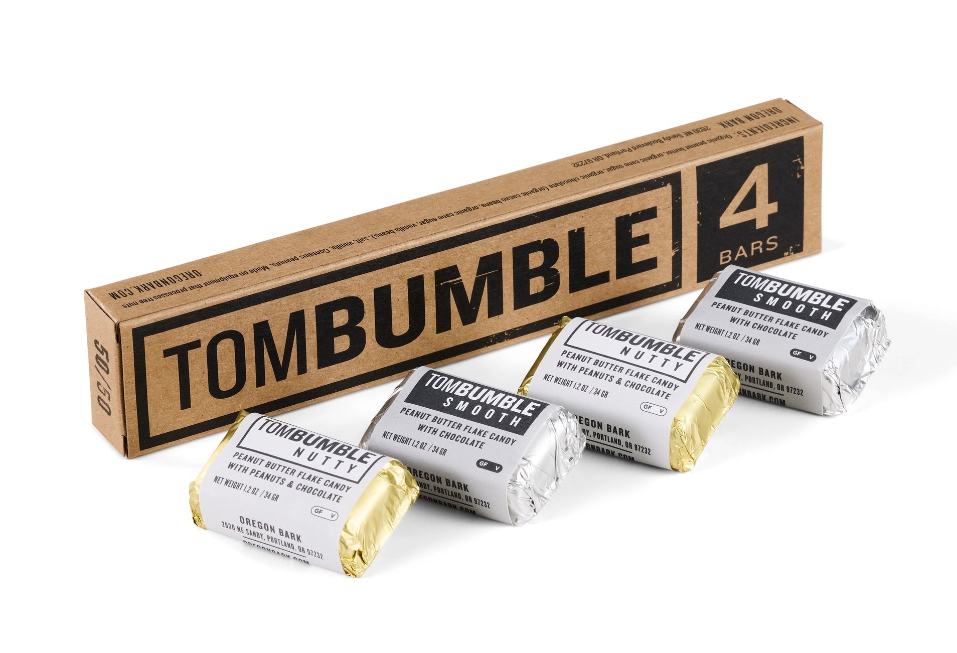 Tom Bumble Peanut Butter Flake Candy // Pack of 4