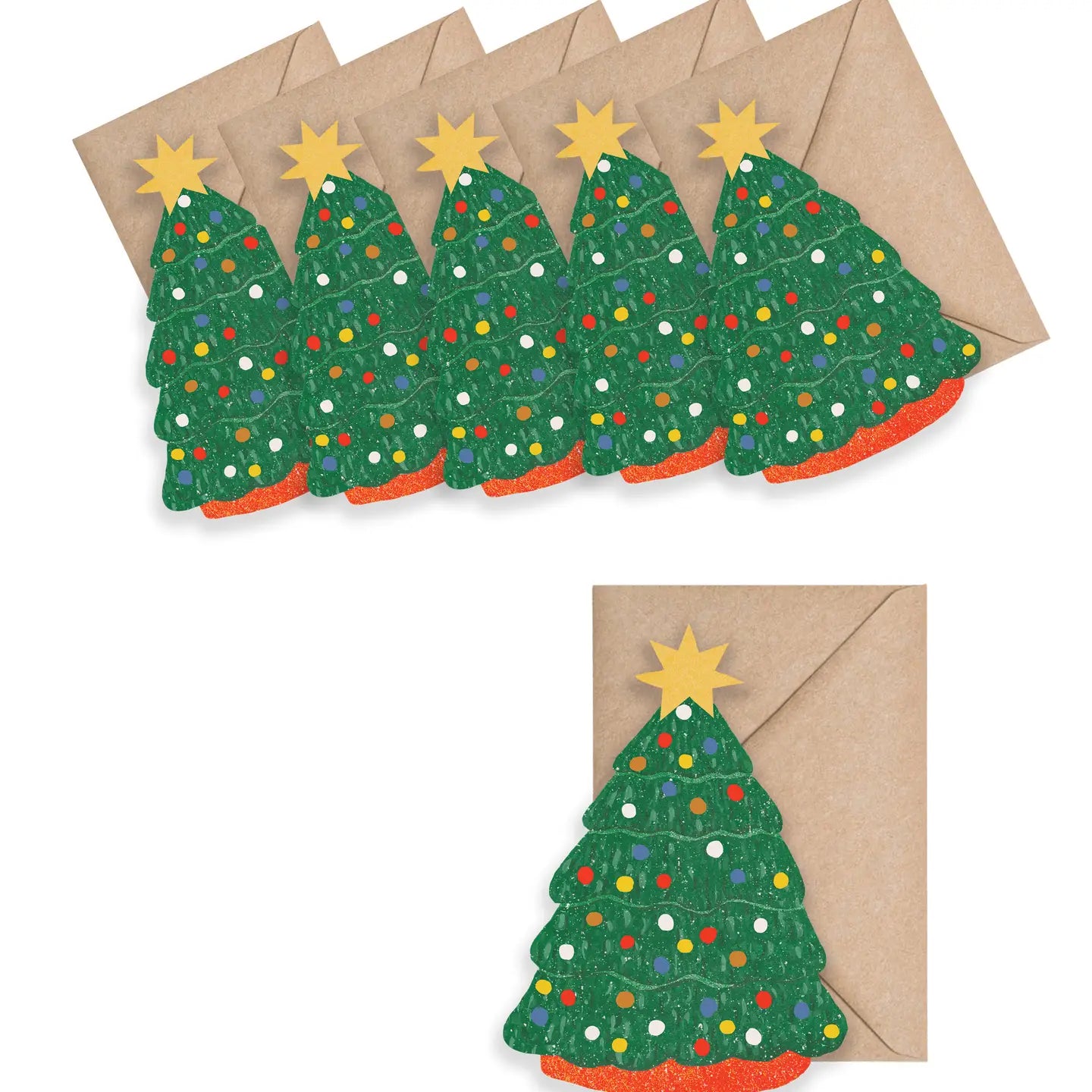 Christmas Tree Mini Cards // Box of 6