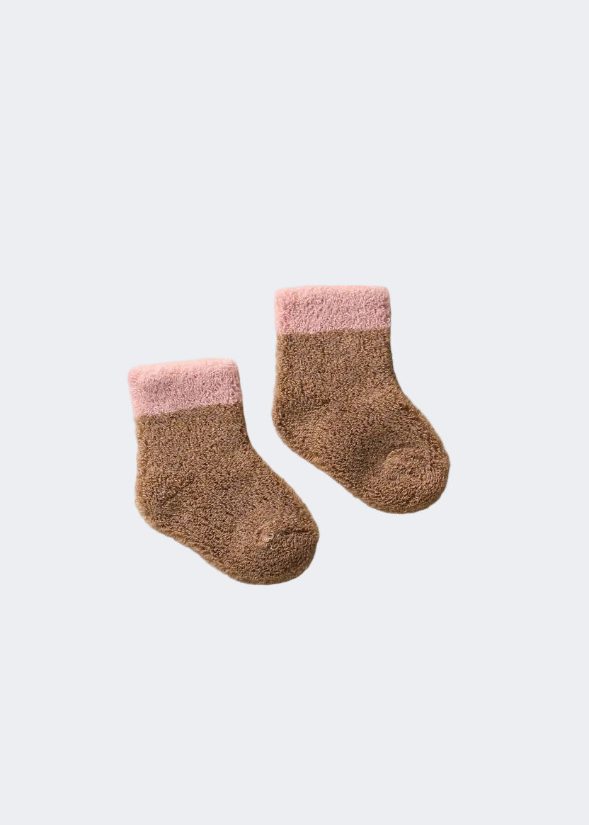Organic Cotton Yak Pile Socks For Baby // Pink