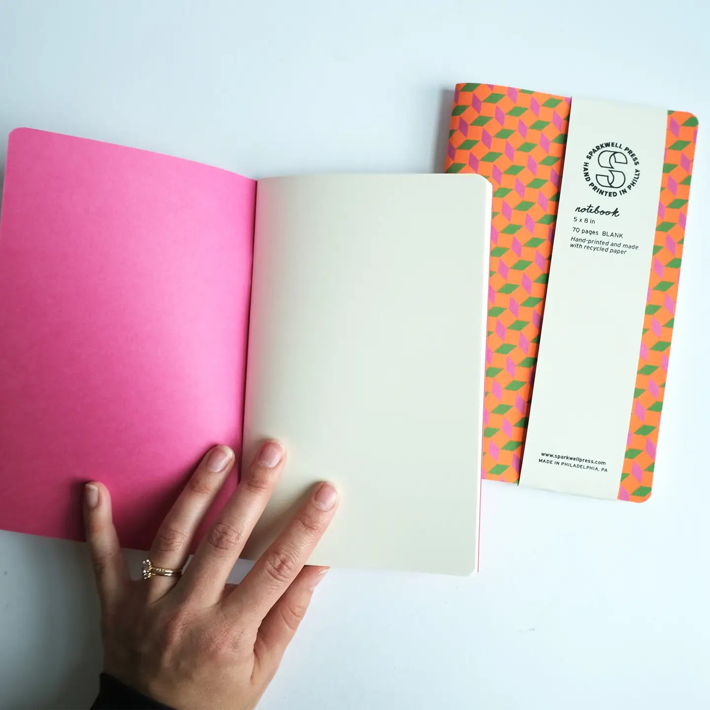 Large Notebook Box Pattern //  Pink