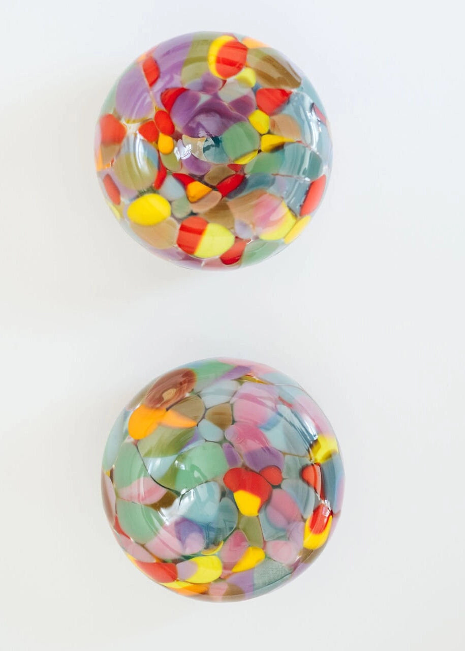 Glass Blown Mini Rainbow Nest Bowl