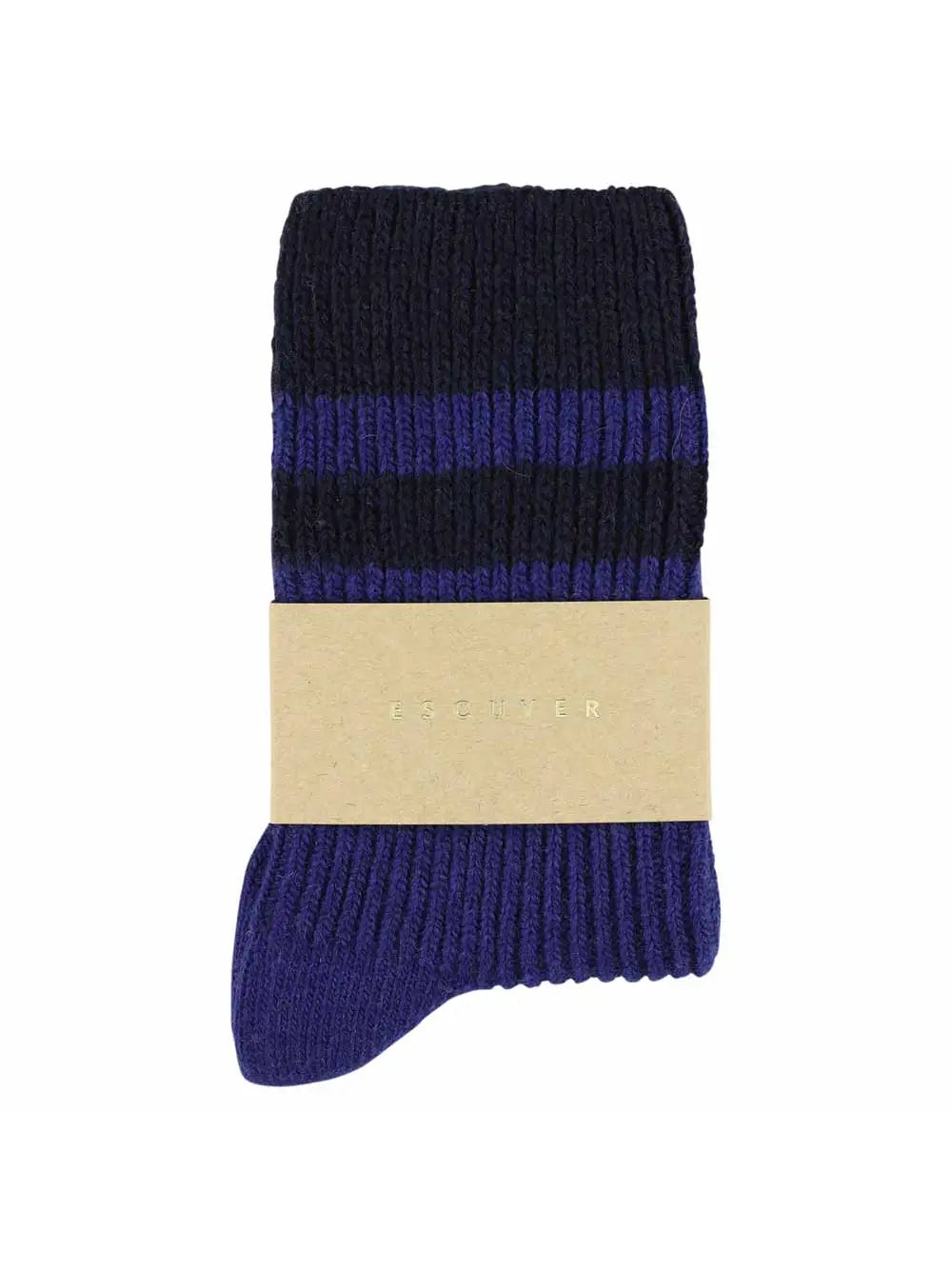 Cashmere Stripes Socks // Blue, Navy