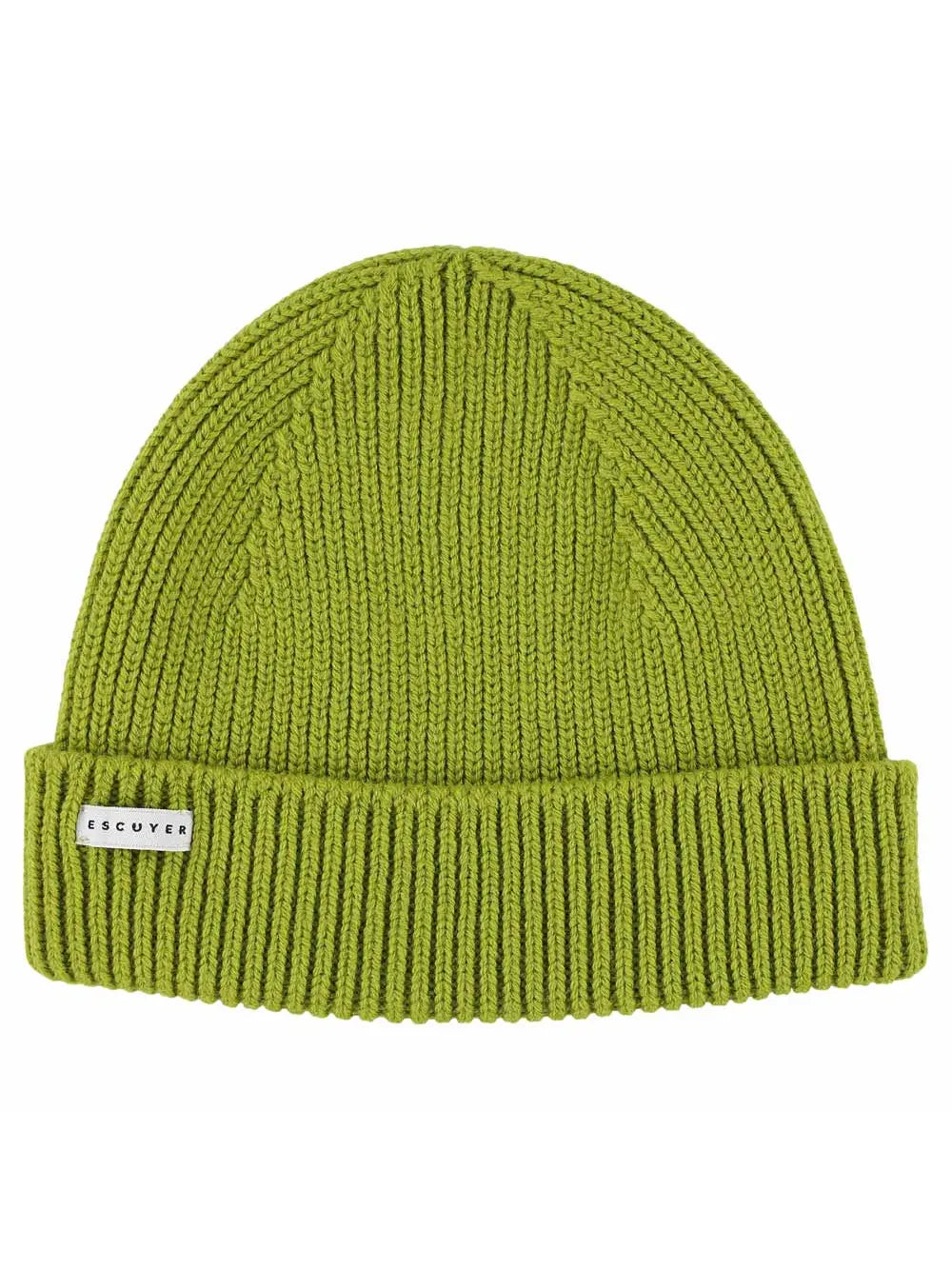 Ribbed Merino Beanie // Green