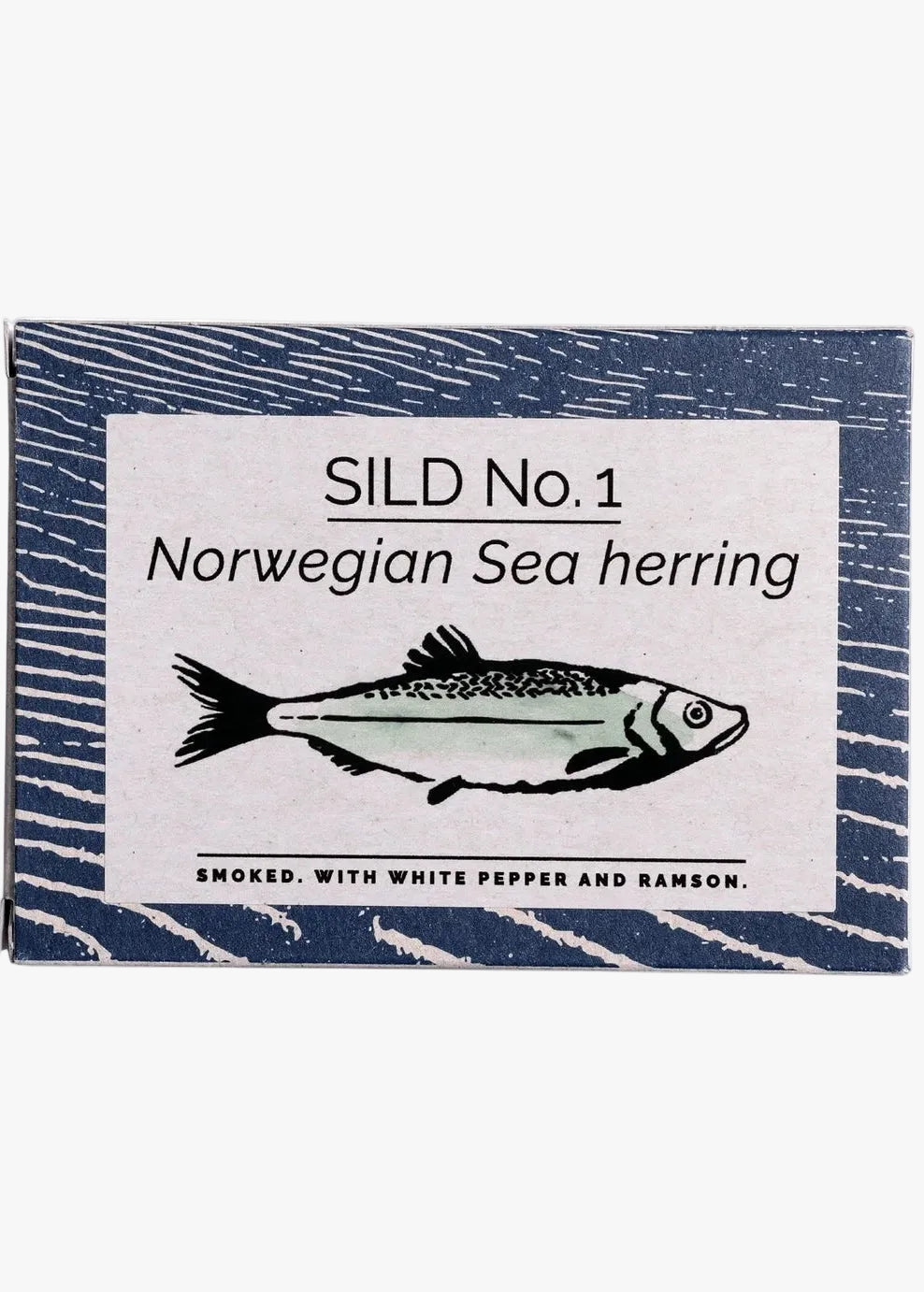 Label for SILD No. 1 Norwegian Sea herring on a white background