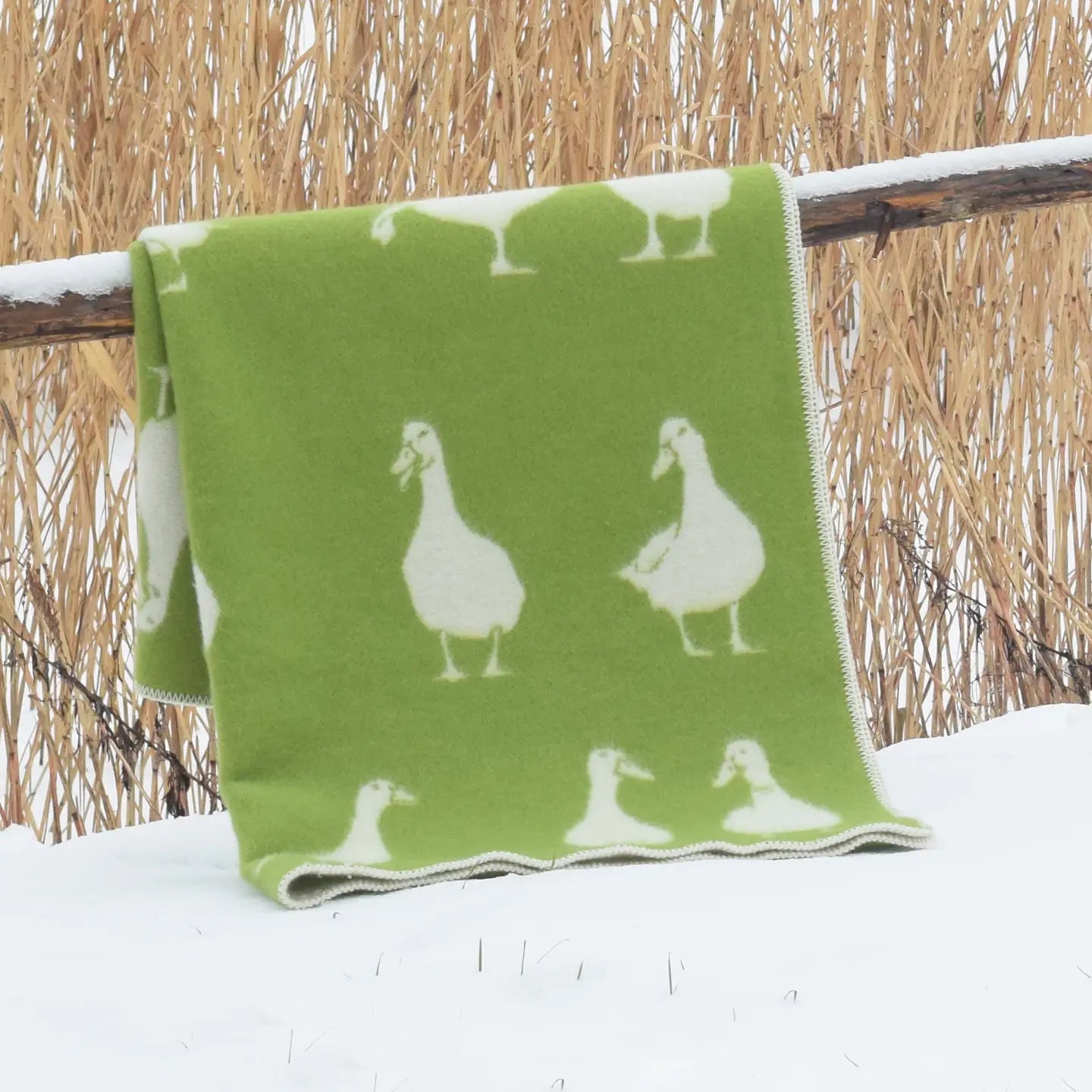 Duck // Wool Cotton Blanket // Green