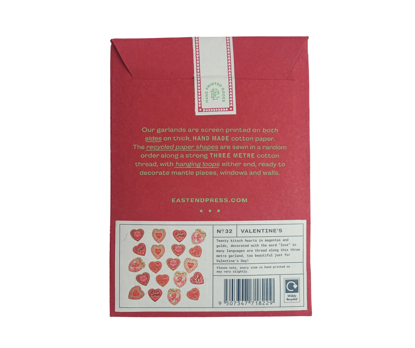 Valentine's Sewn Garland