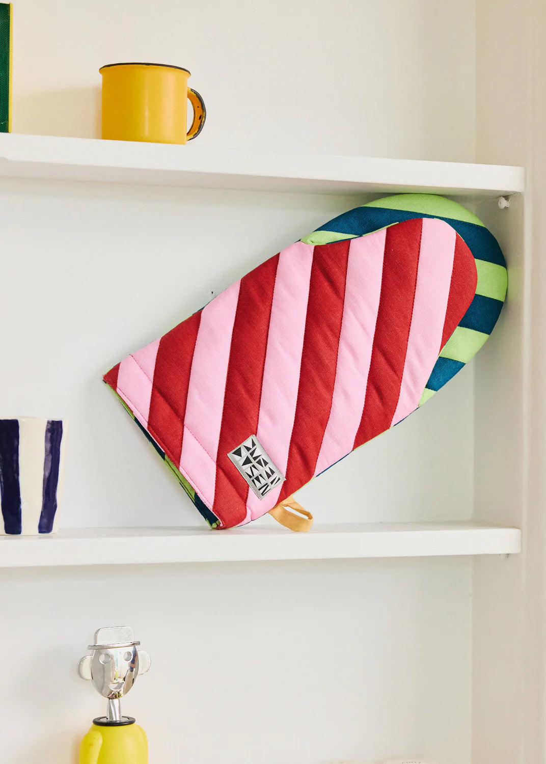 Striped Oven Mitt // Brioche