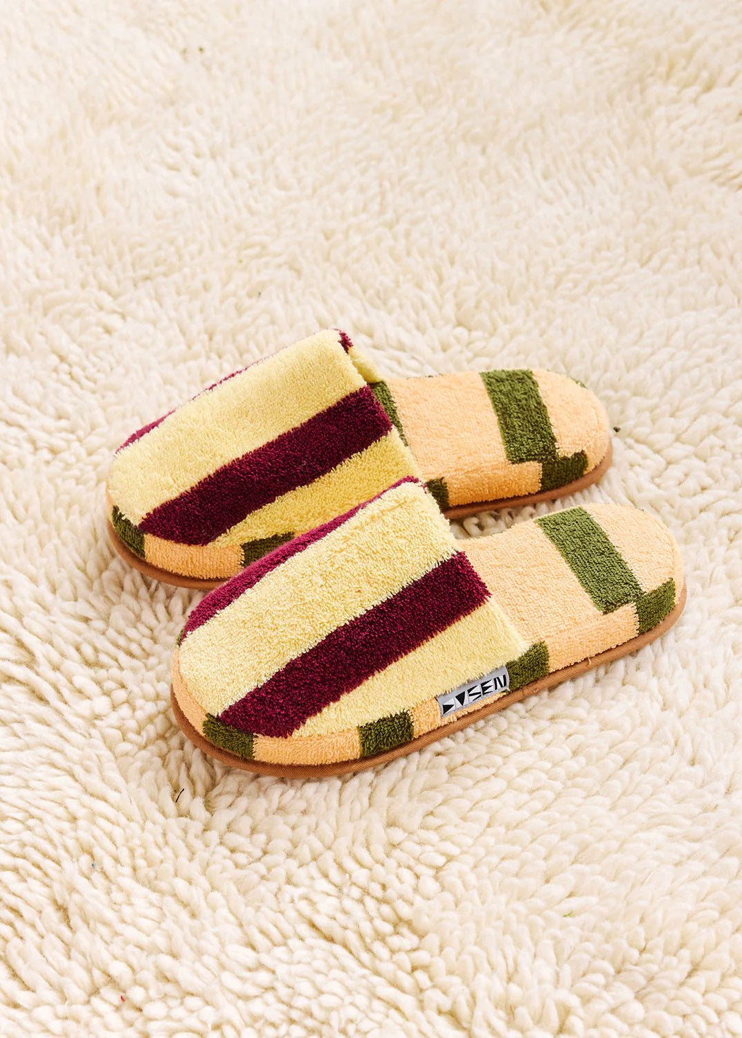 Terry Stripe Slippers // Ginko