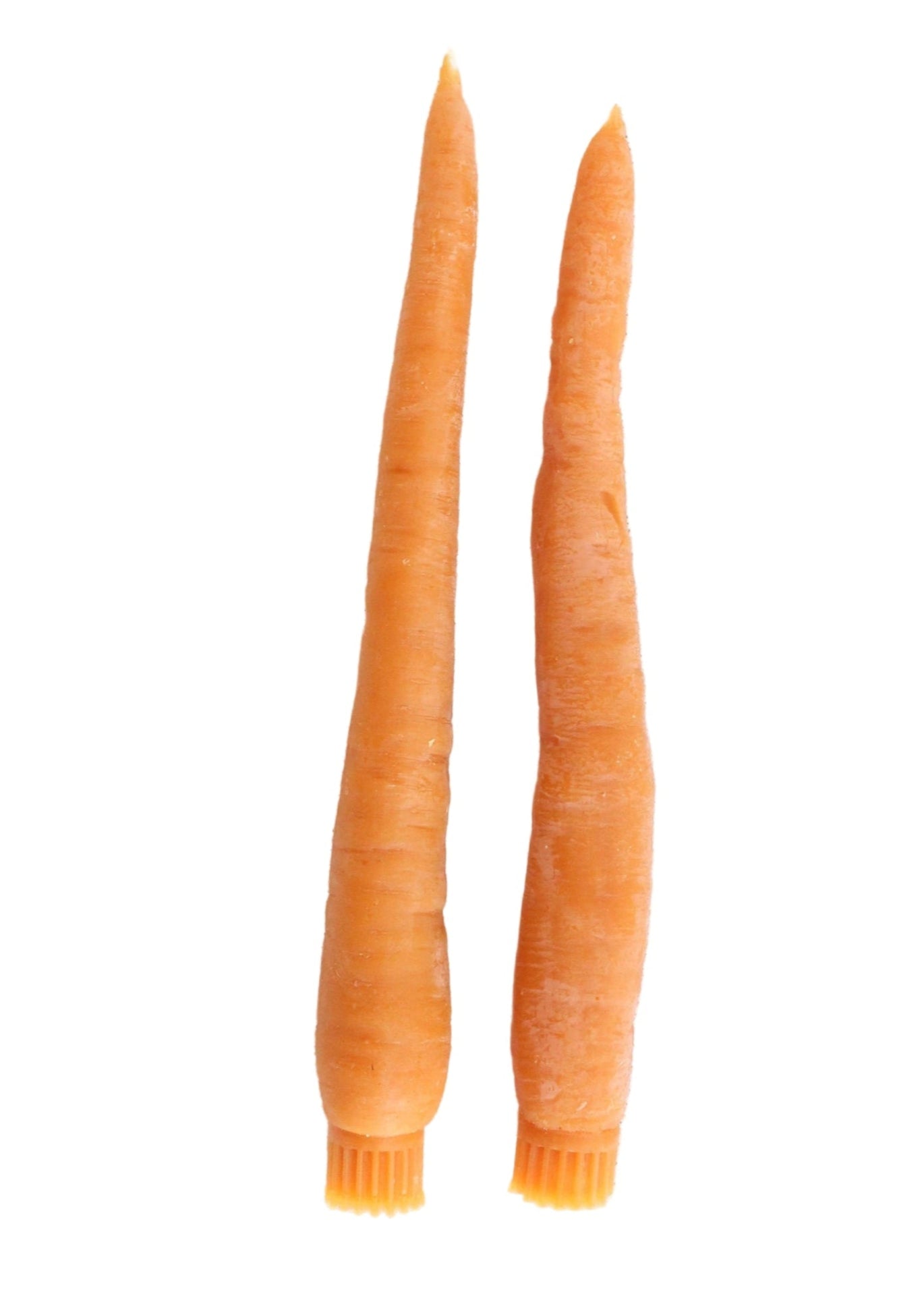 Beeswax Carrot Taper Candle Pair (2)