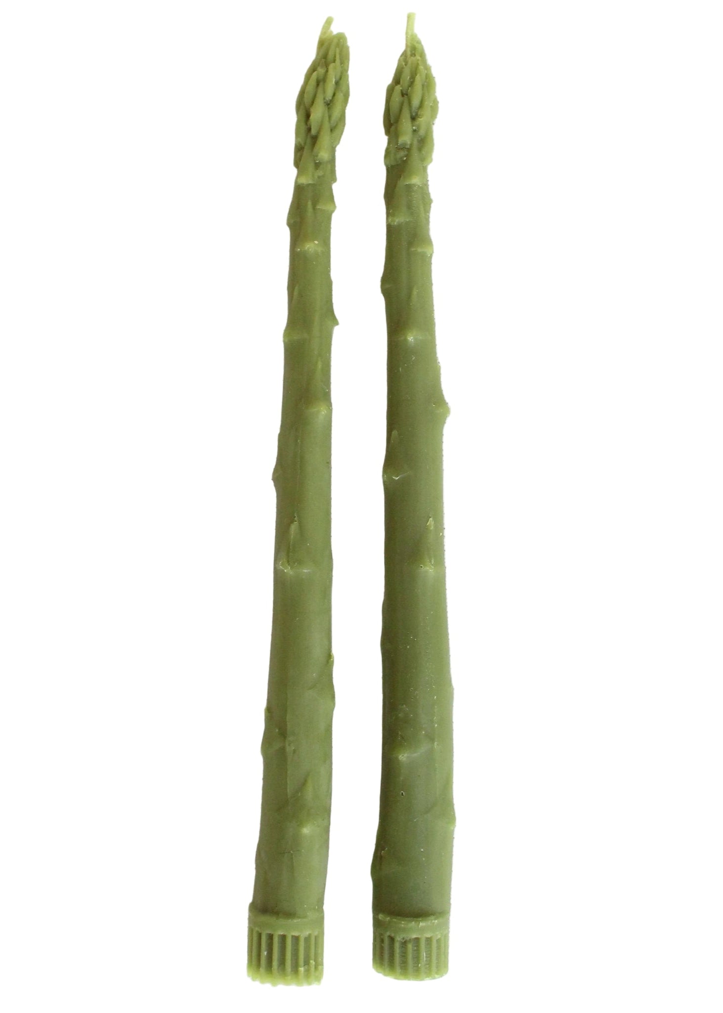 Beeswax Asparagus Candle Taper Pair (2)