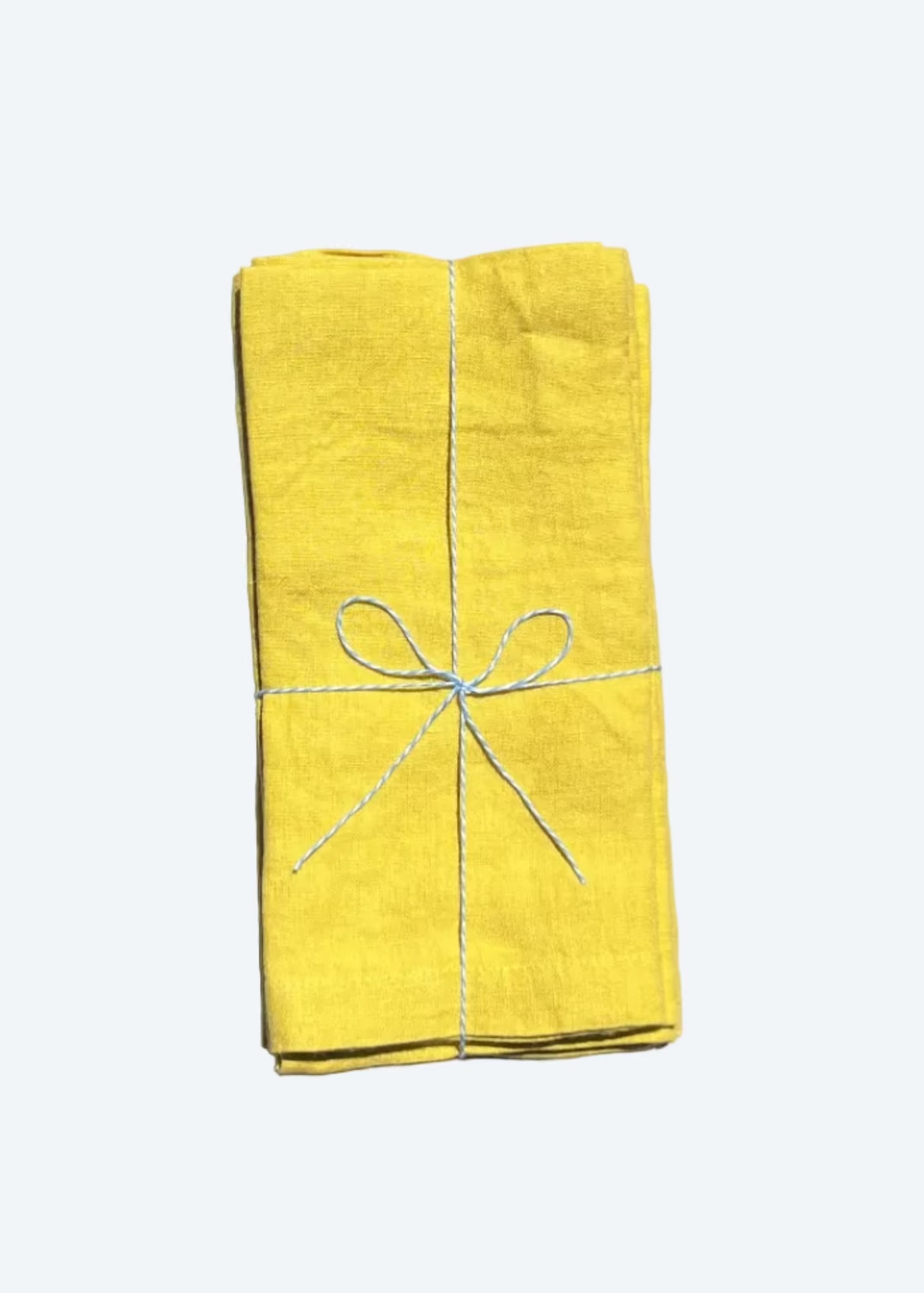 linen napkin set in yuzu