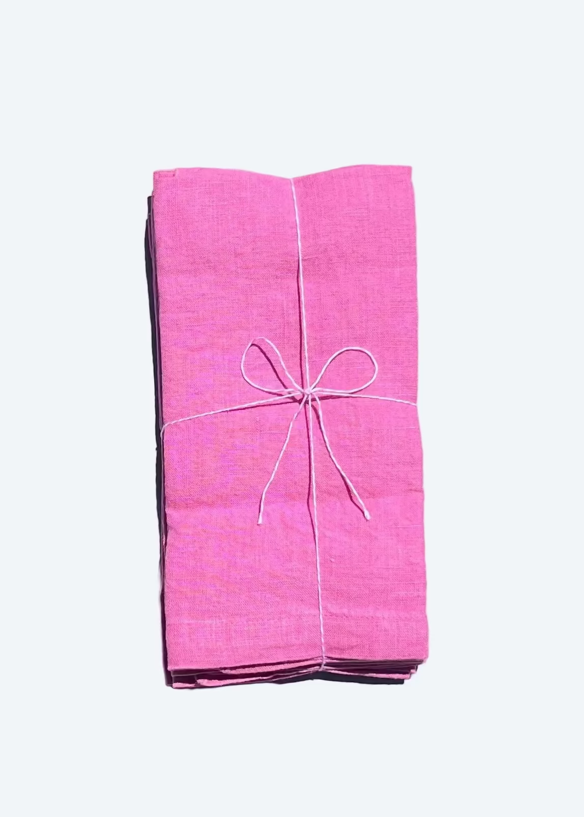 linen napkins in Dragon Fruit with bow