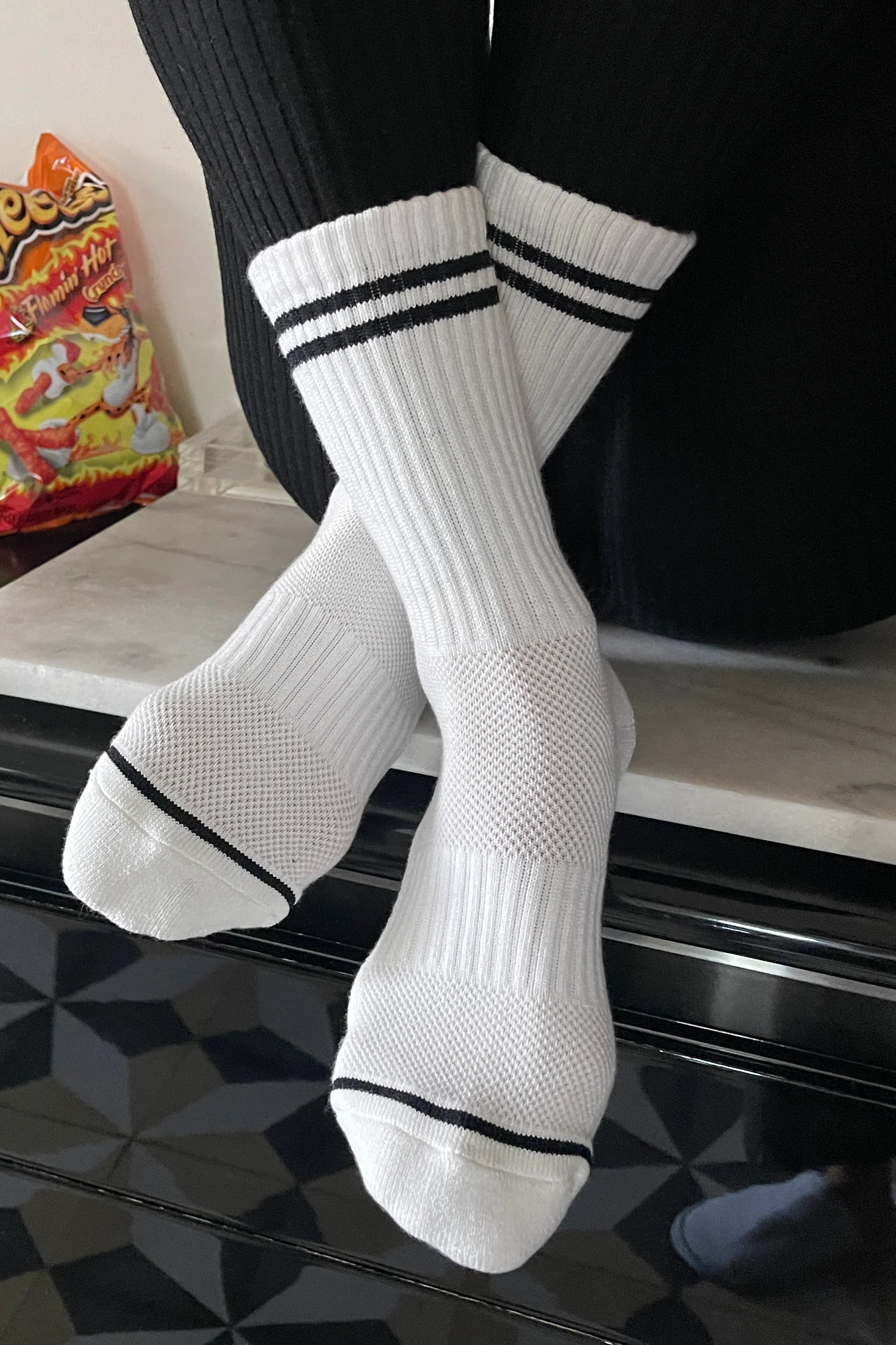 Boyfriend Socks // Classic White