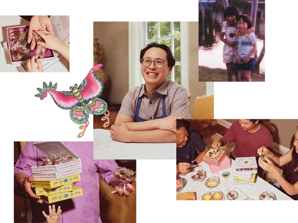 A collage of photos showing the maker