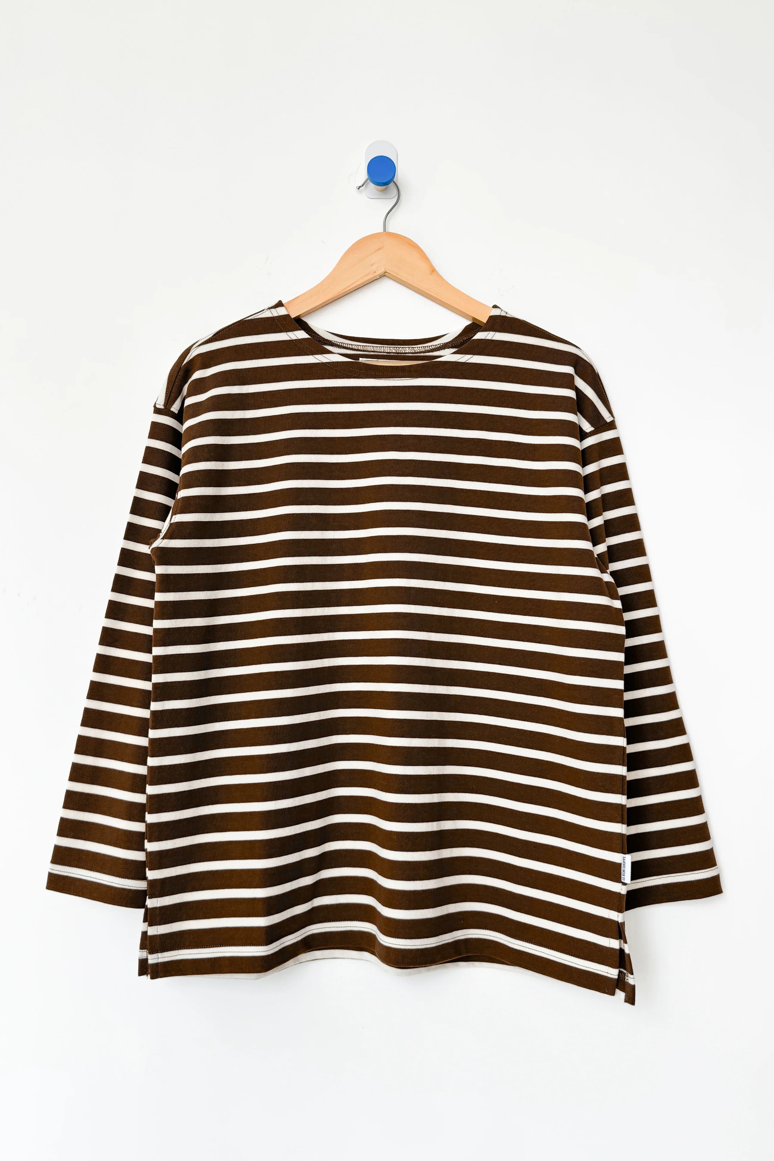 Marseille Top // White Stripe on Coffee