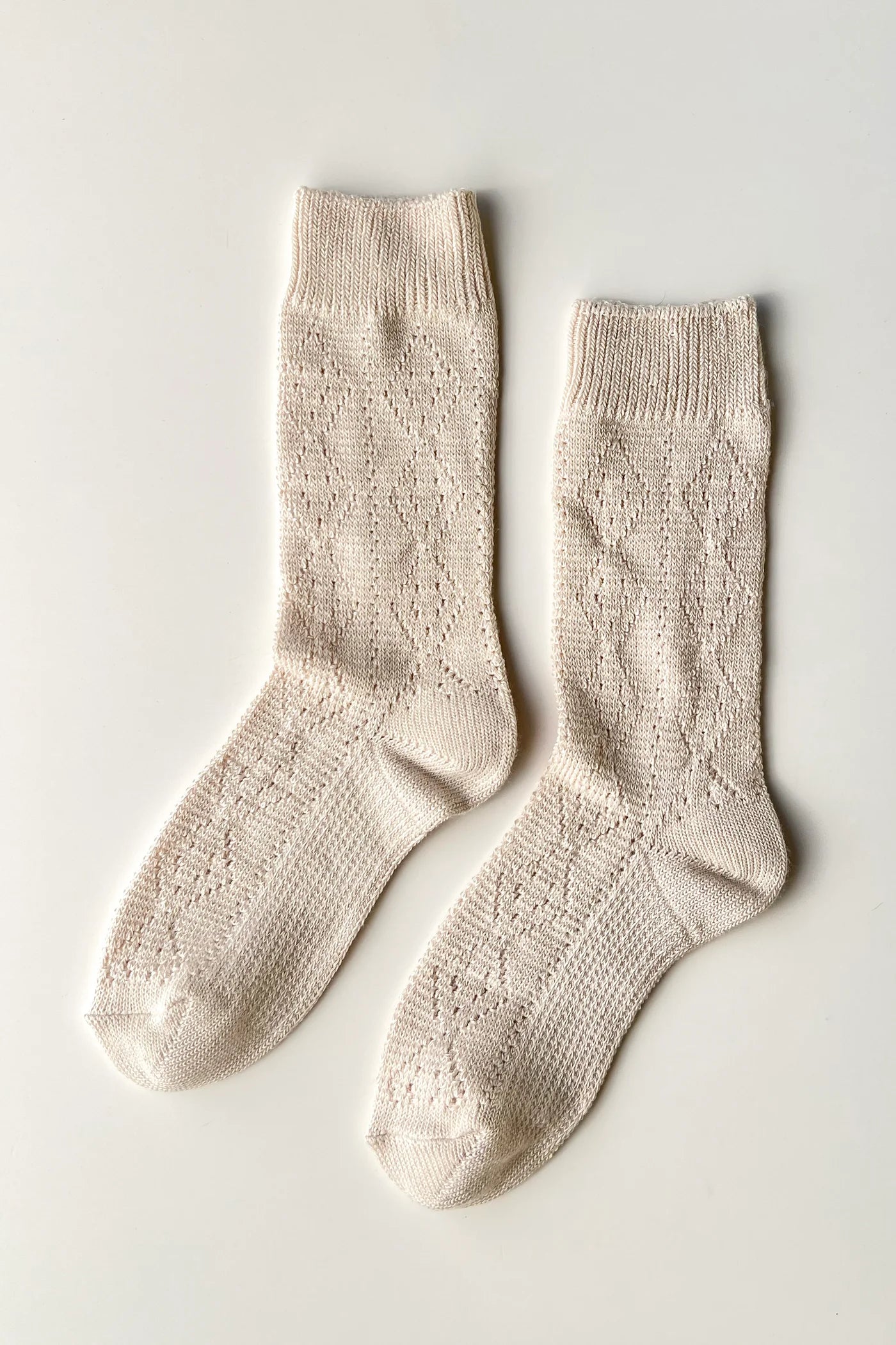 Modal Eyelet Socks // Oyster