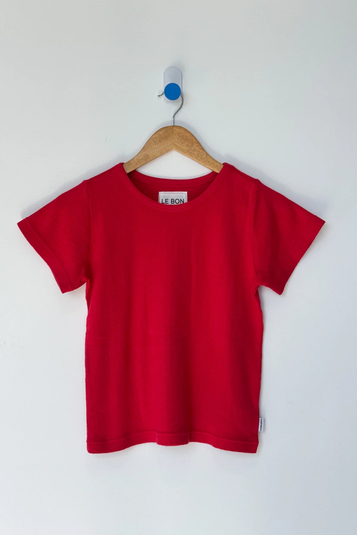Pointelle Babe Tee // Red Apple