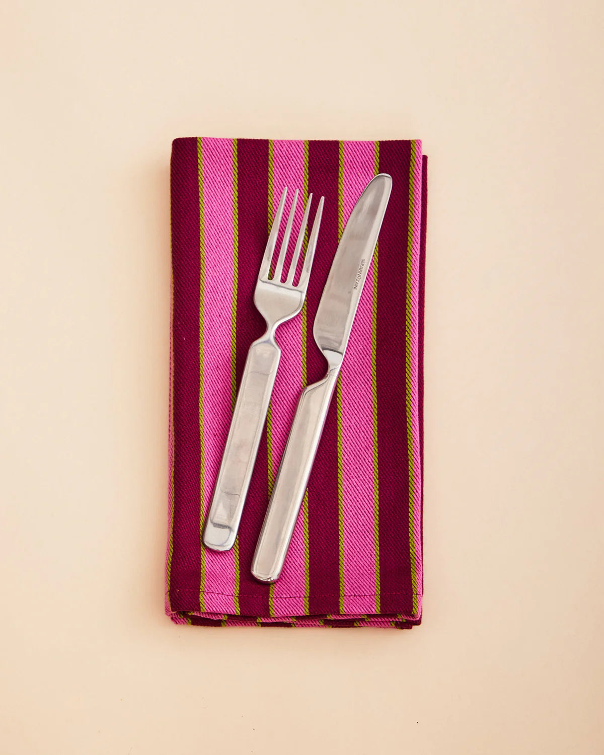 Herb Stripe Napkins // Set of 4