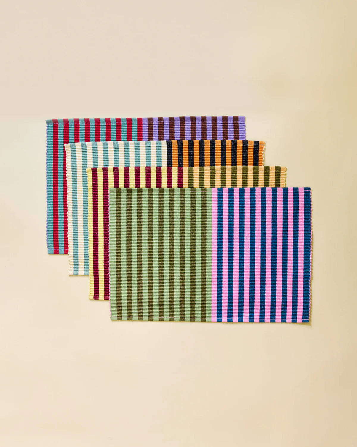 Duo Striped Placemats // Set of 4 // In-Store Pick Up Only