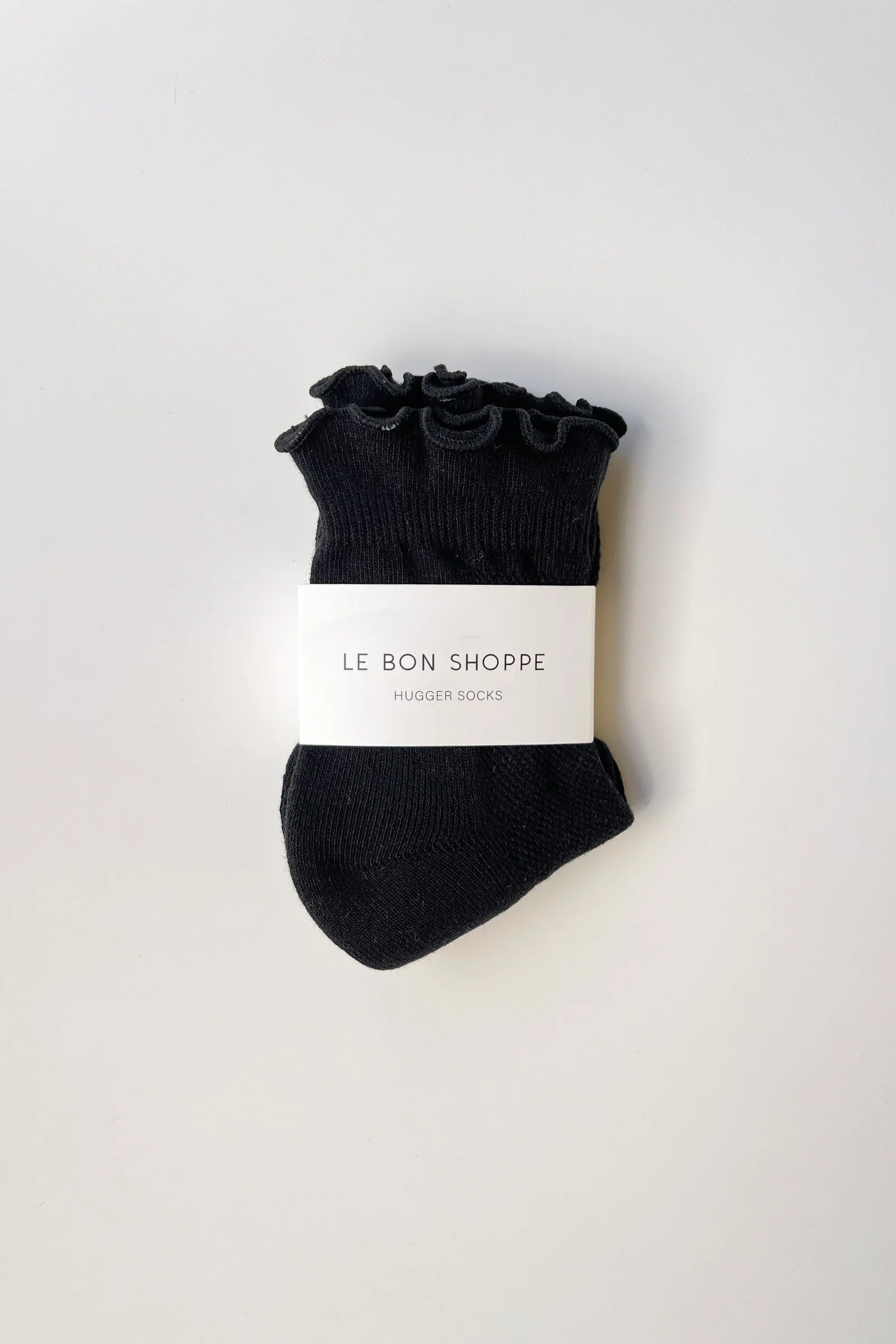 black ruffled socks