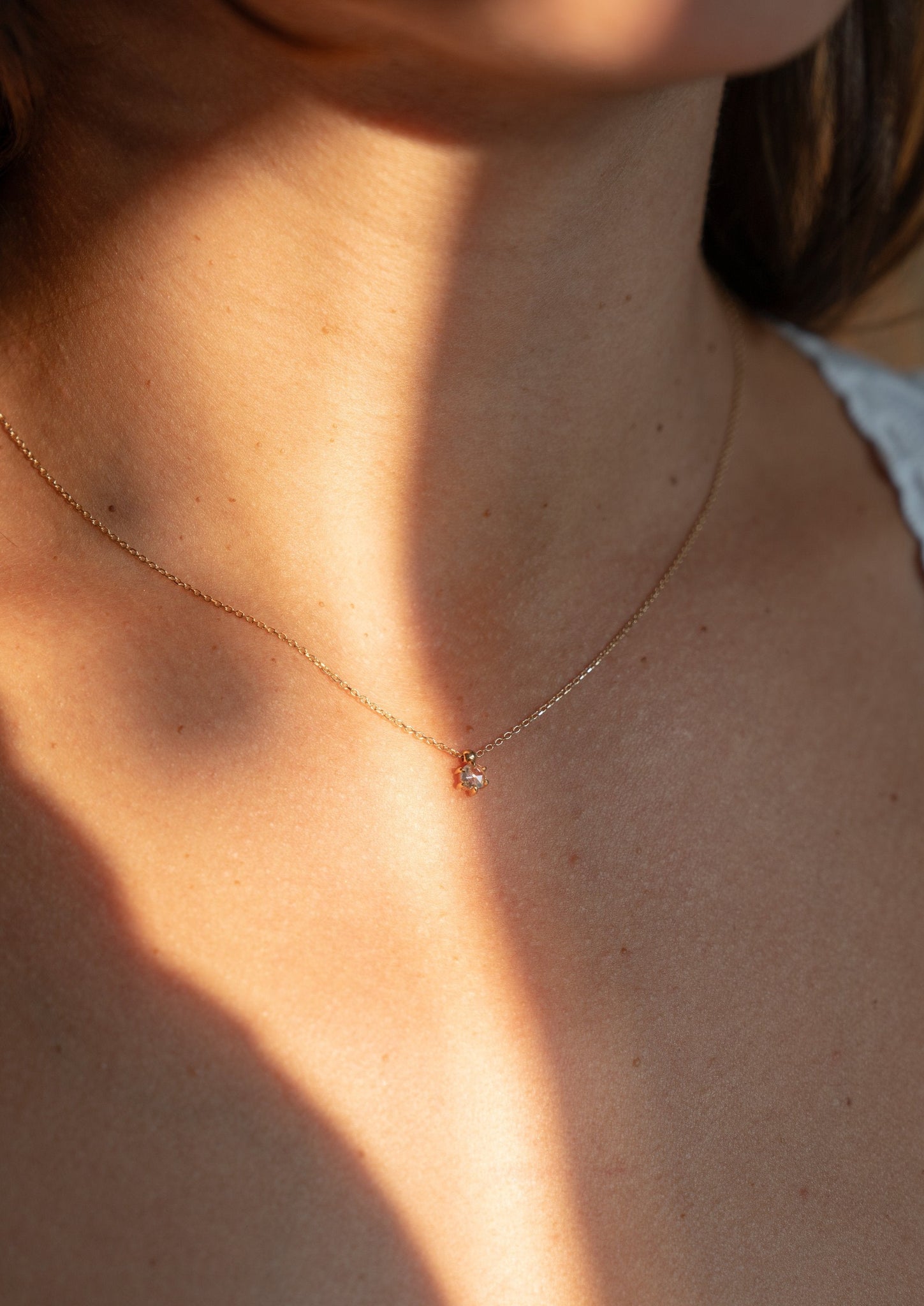 Sloane Necklace // Gold and Diamond