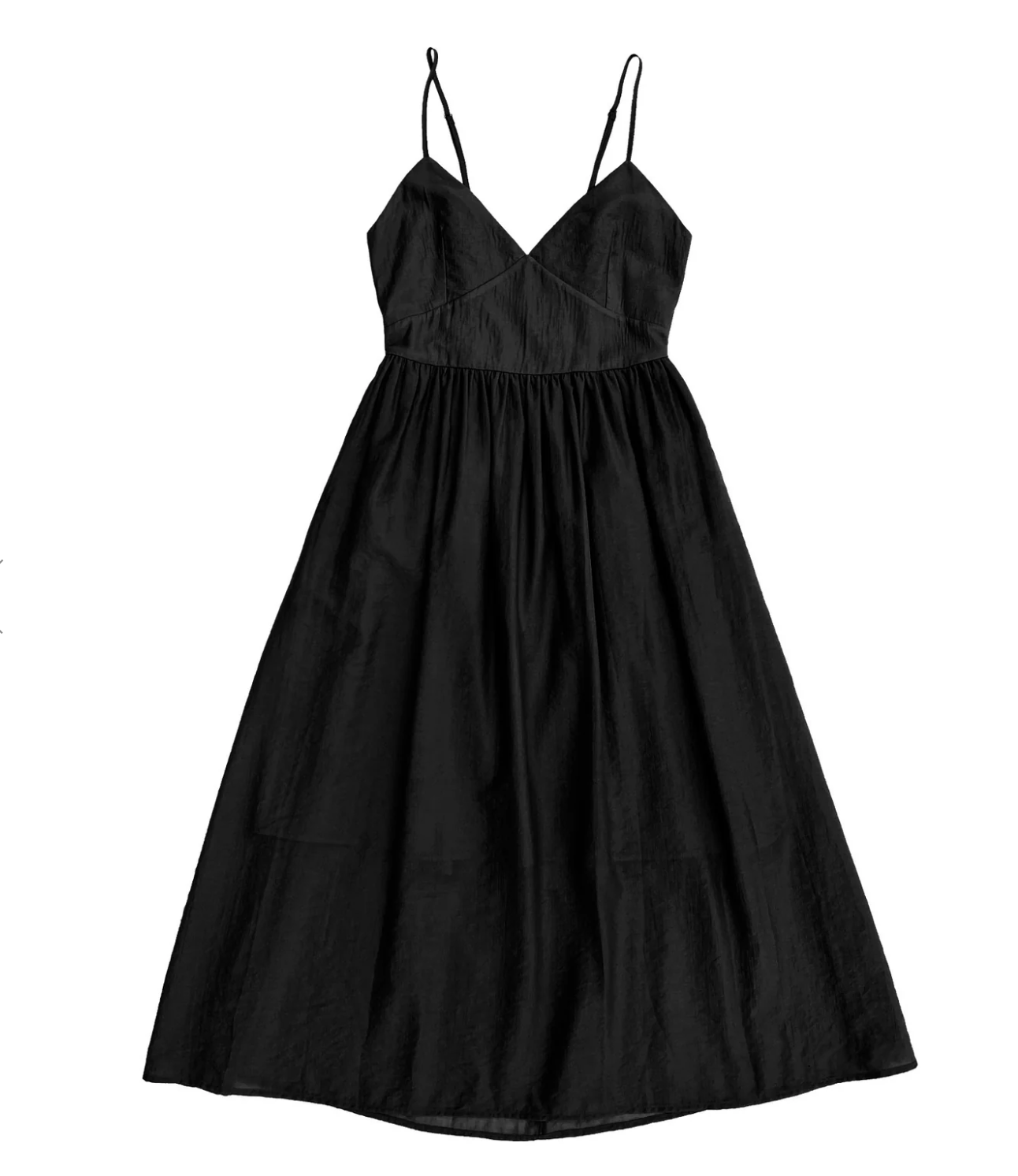 Tie Back Midi Dress // Black