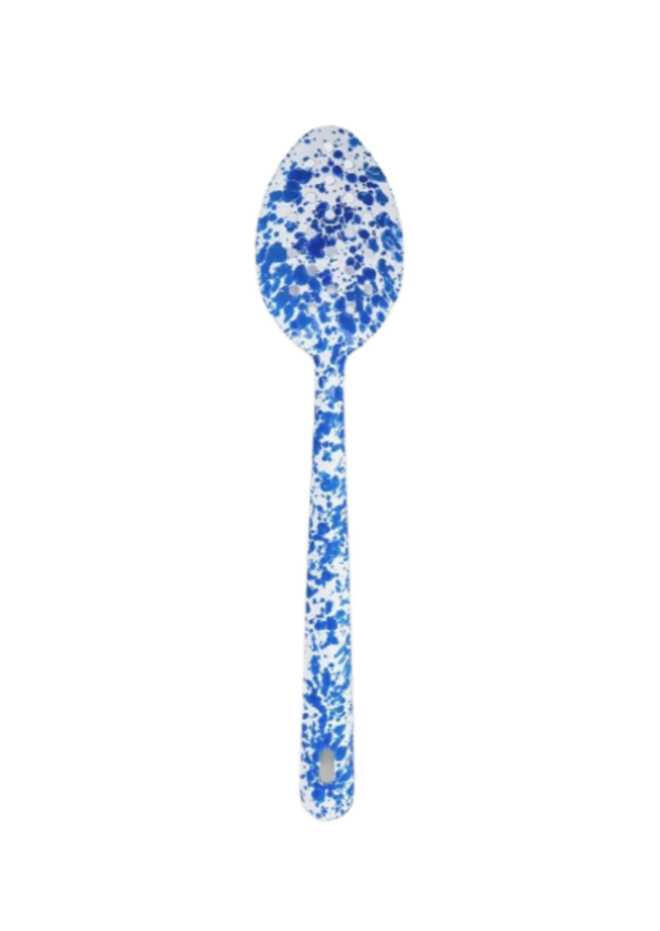 Slotted Serving Spoon // Large // Blue Splatterware