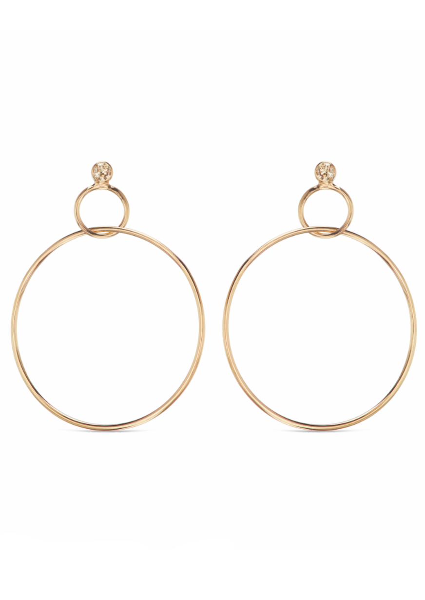 Here My Love // Solid Gold Diamond Hoops