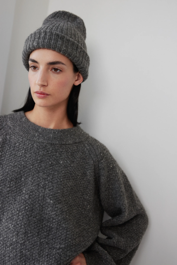 Skinny Rib Hat // Charcoal