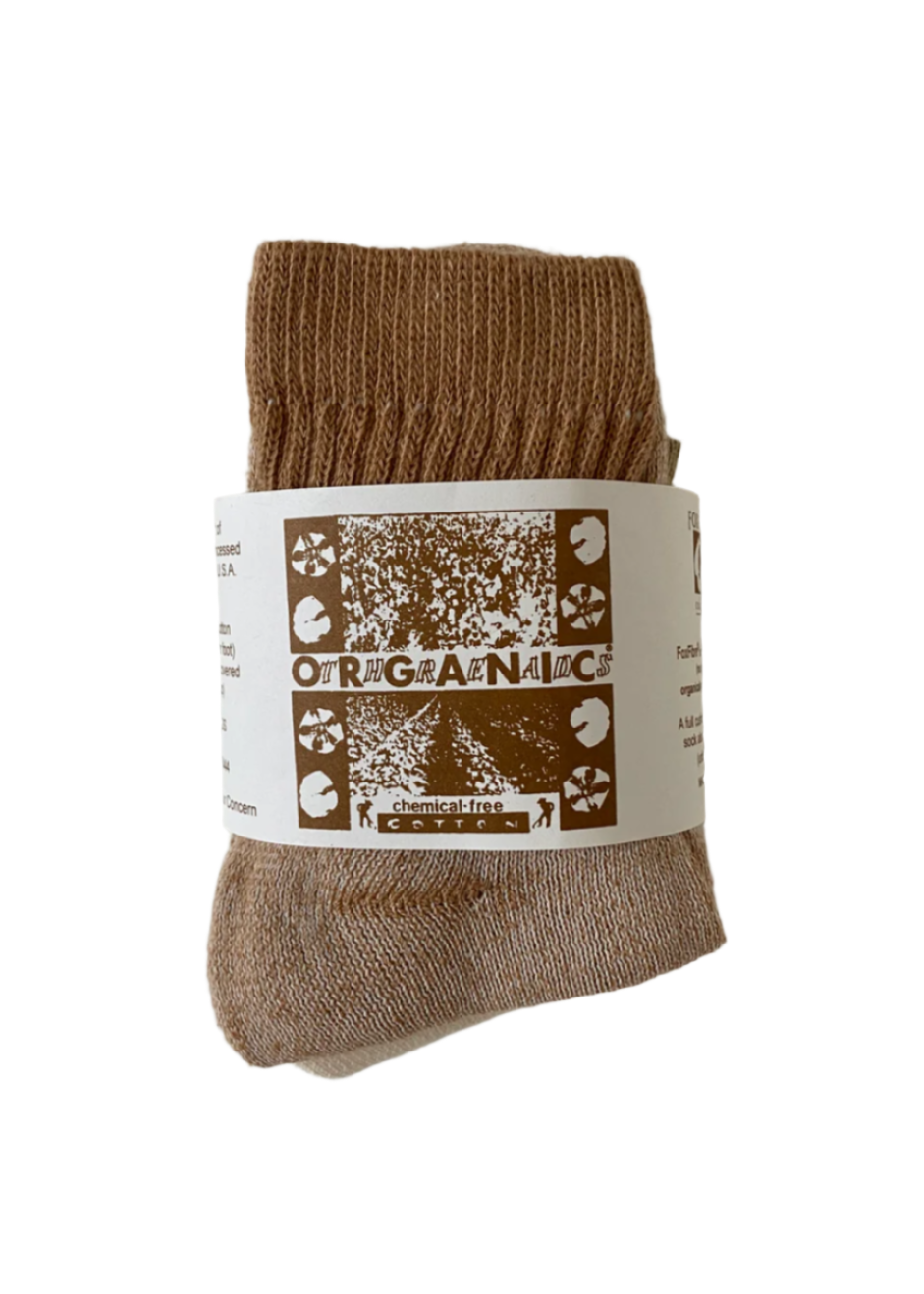 Sally Fox Foxfibre Colorganic Undyed Cotton Short Top Socks // Brown