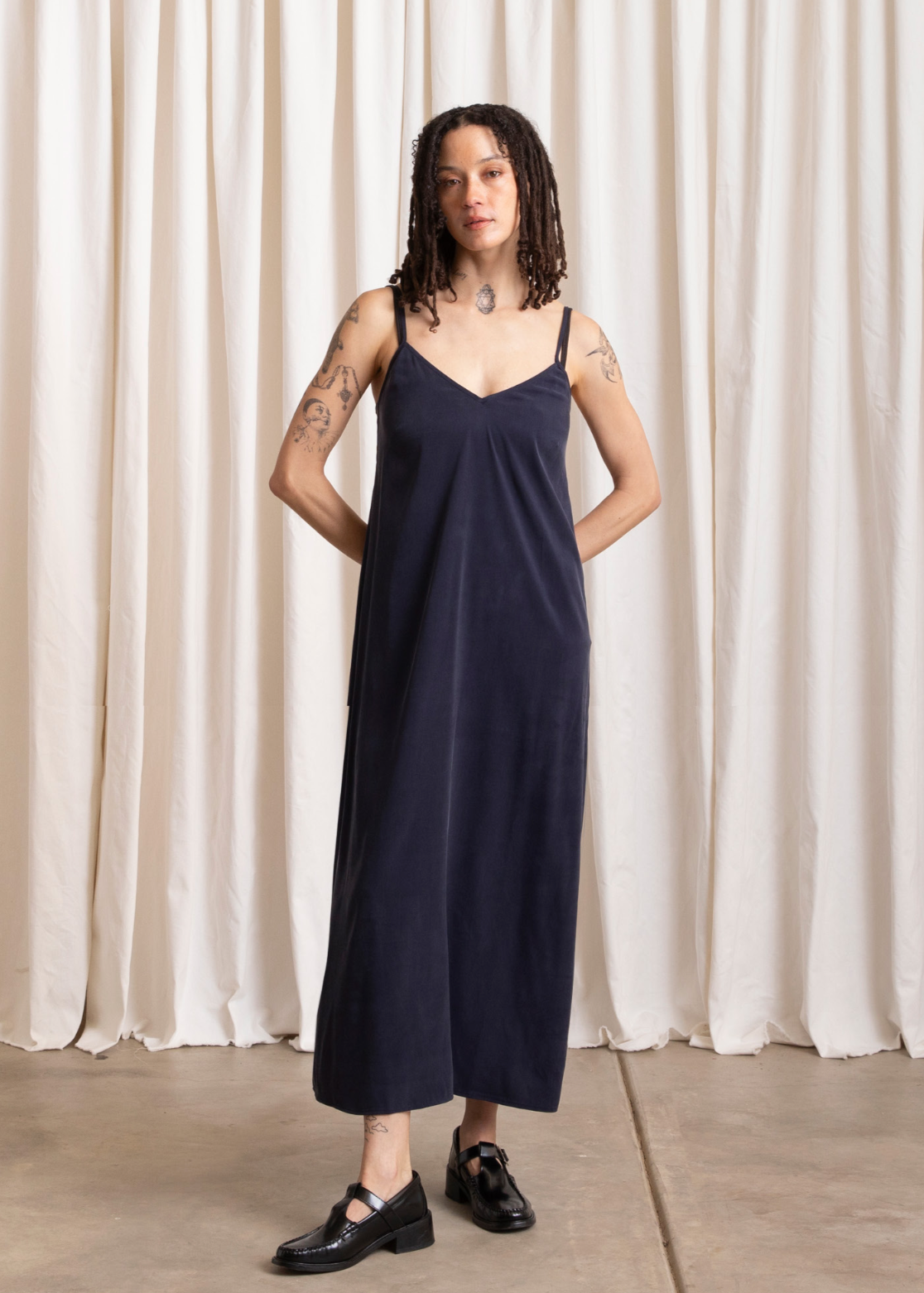 Slip Dress // Deep Navy