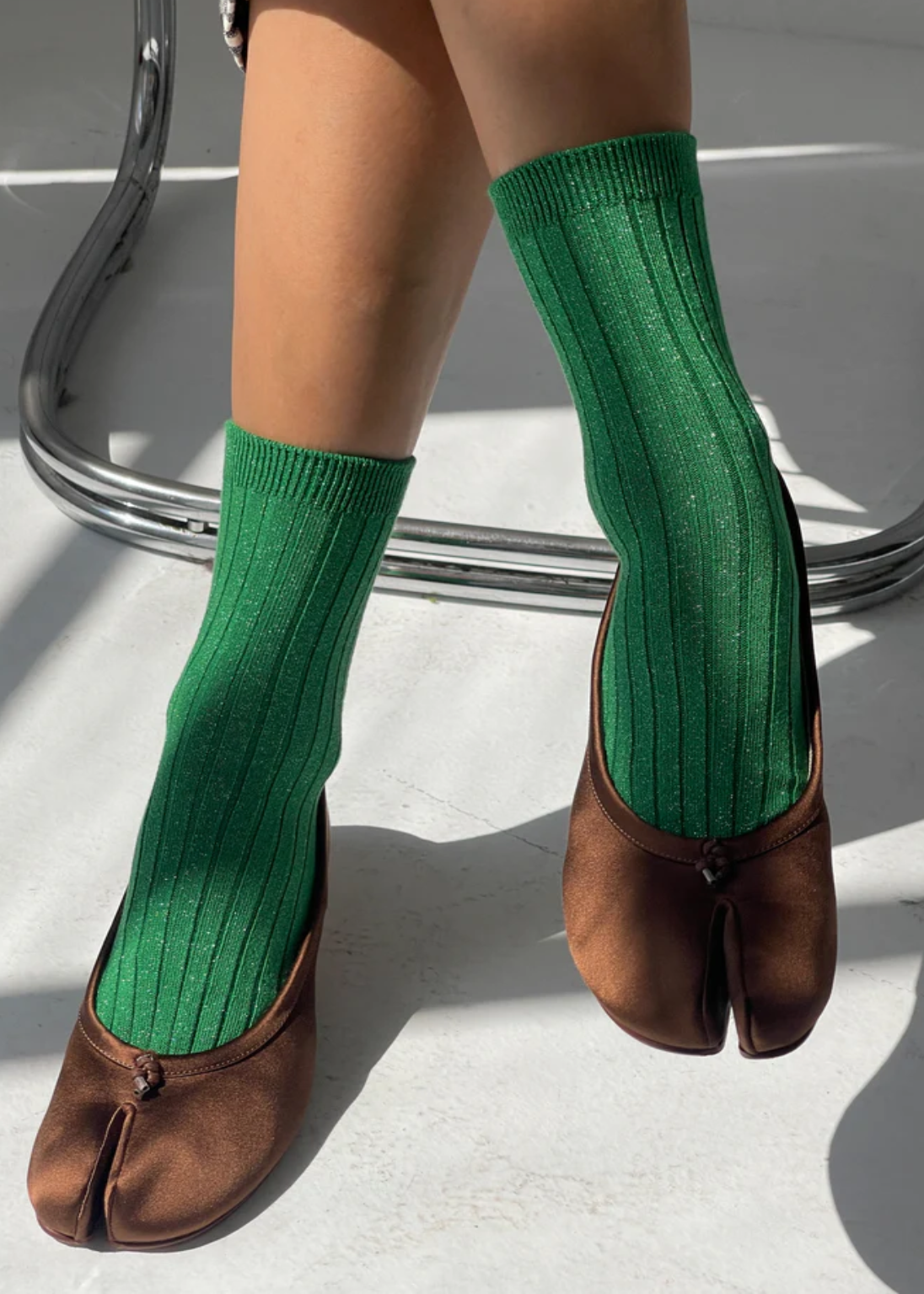 Her Socks // Emerald Glitter