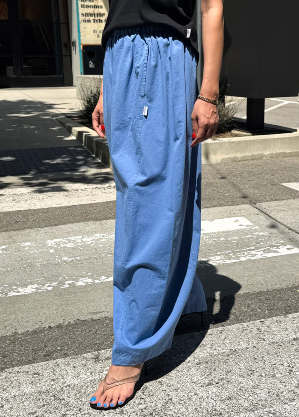 Le Bon Shoppe Parachute Pants – Slate Blue