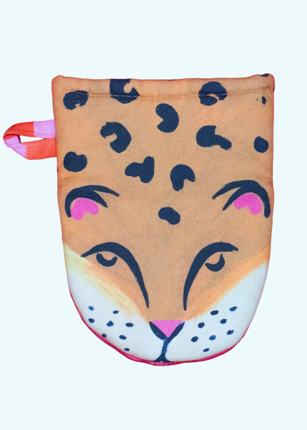 Leopard print oven mitt 